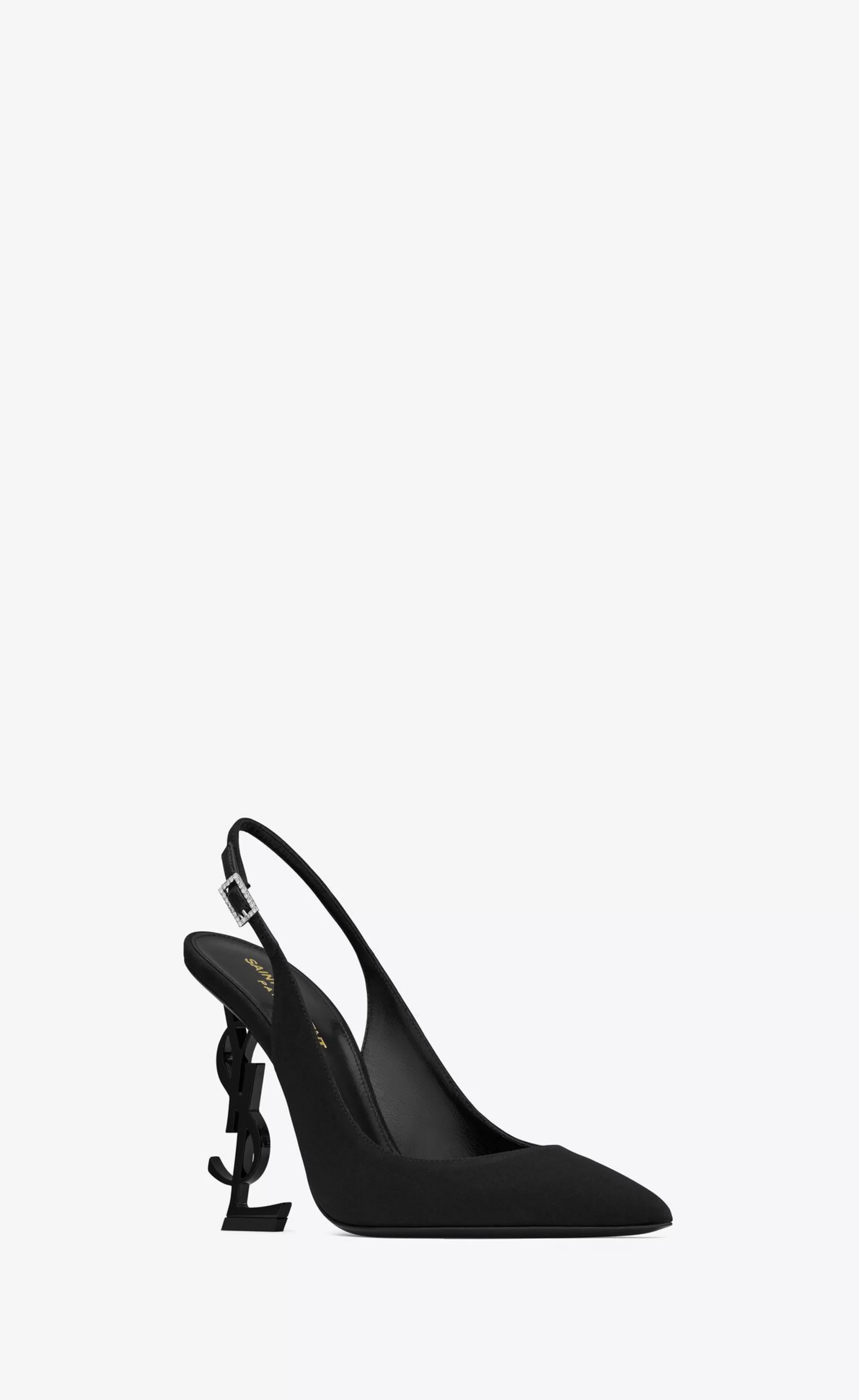 Women Saint Laurent SLINGBACKS^OPYUM Slingback Pumps In Crepe De Chine | | YSL.com