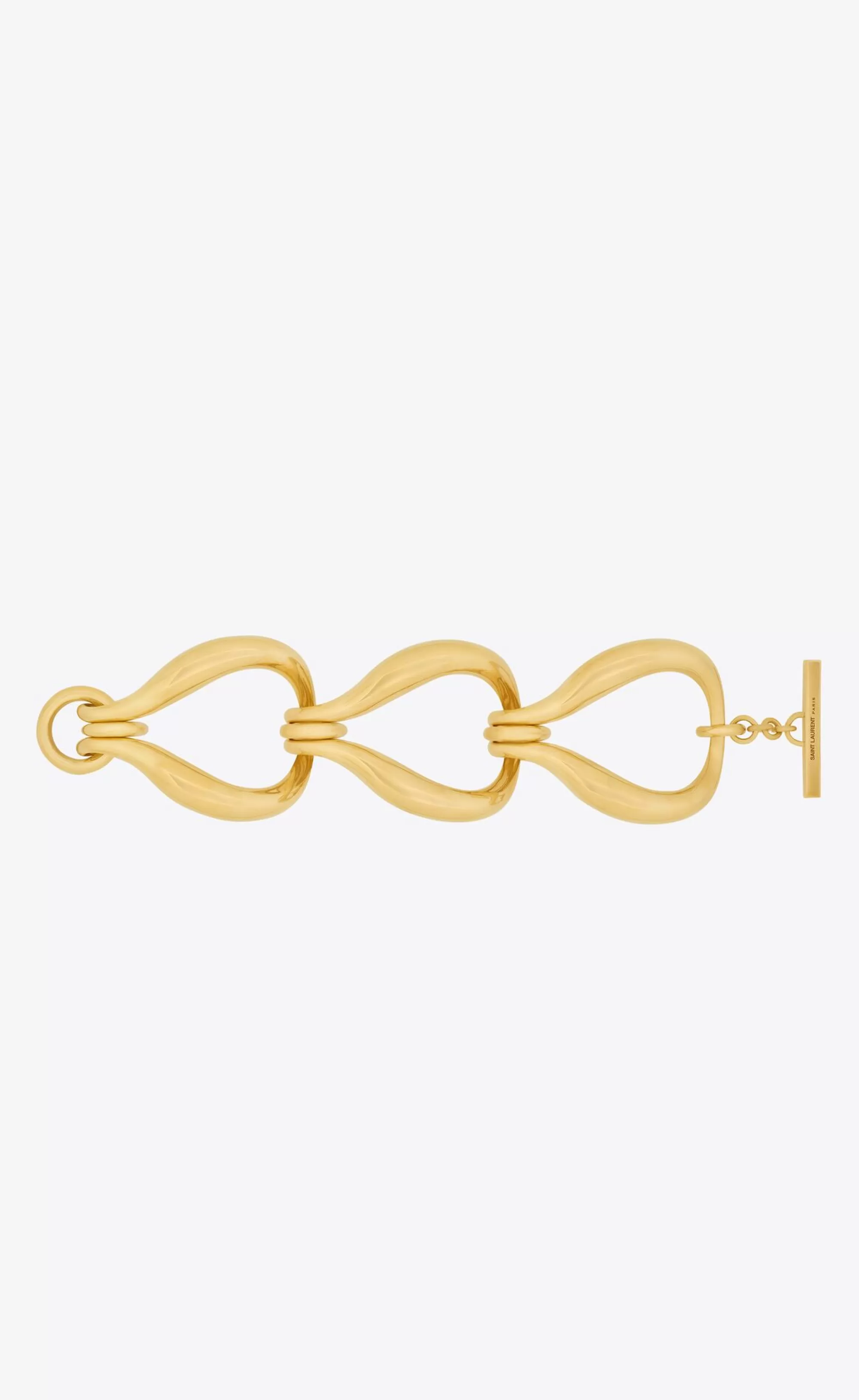Women Saint Laurent CUFFS AND BRACELETS^Oversized Hook-chain Bracelet In Metal | | YSL.com