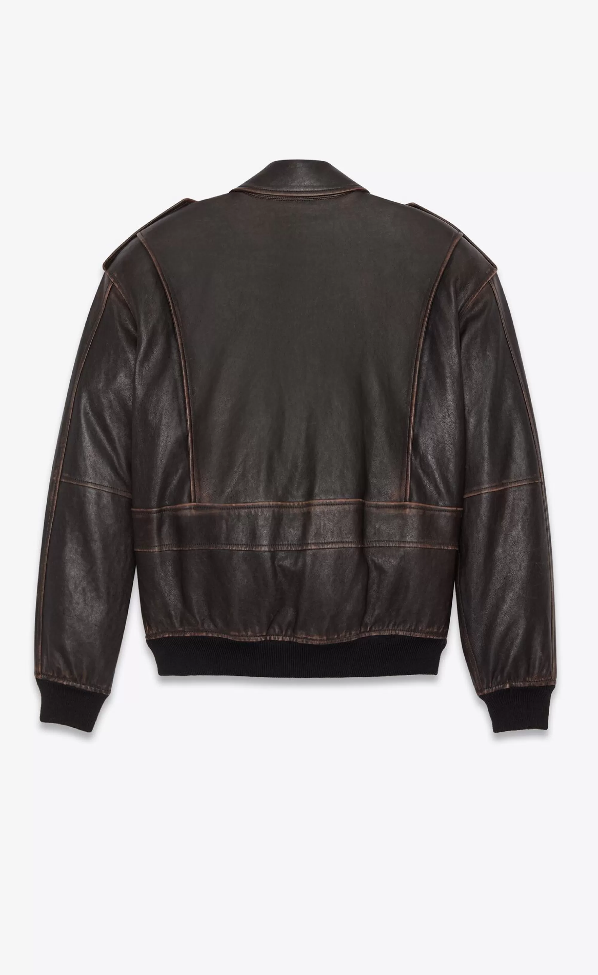 Women Saint Laurent Leather^Oversized Jacket In Aged Lambskin | | YSL.com