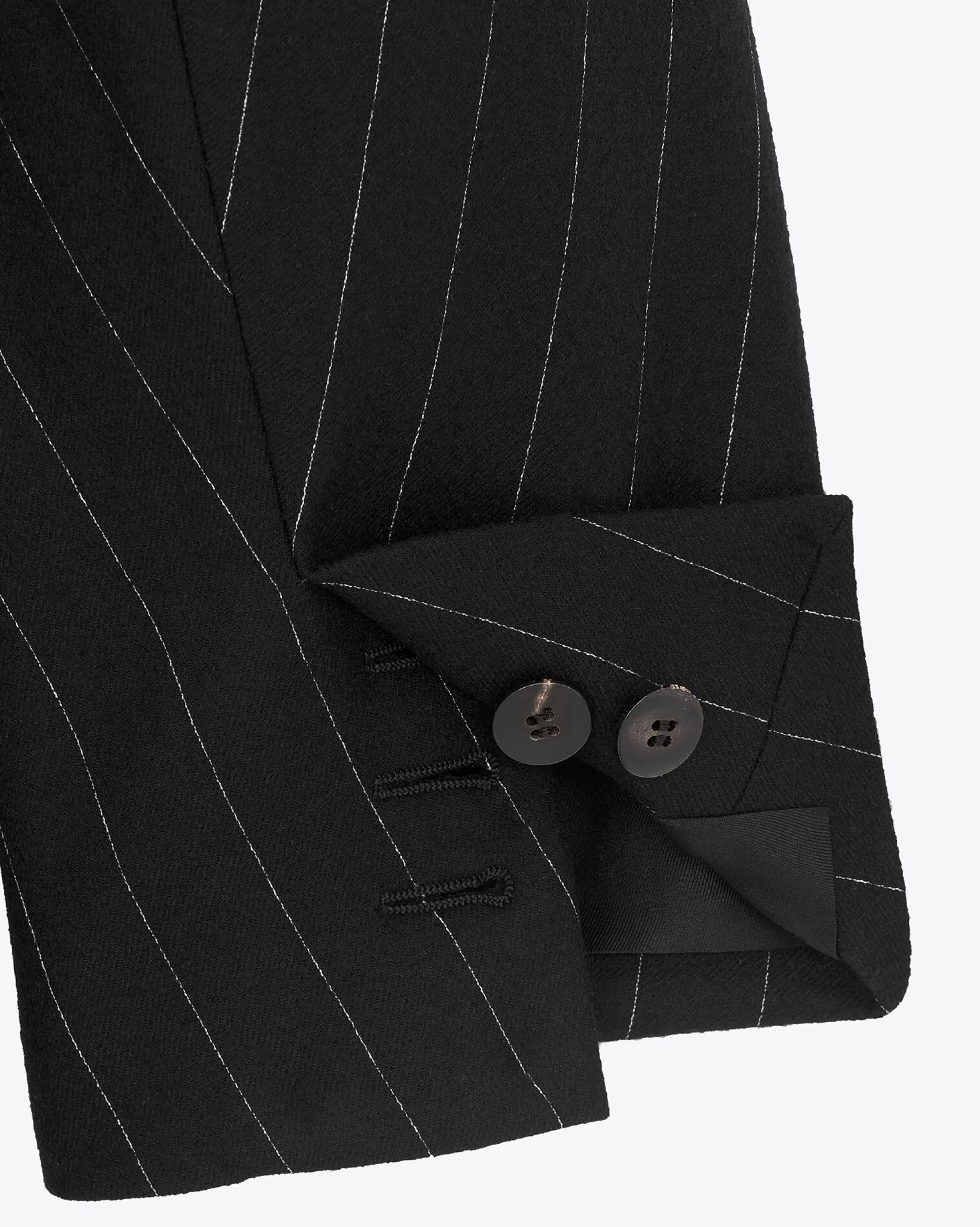 Saint Laurent ALL READY TO WEAR | JACKETS AND PANTS^Oversized Jacket In Pinstripe Wool Felt | | YSL.com