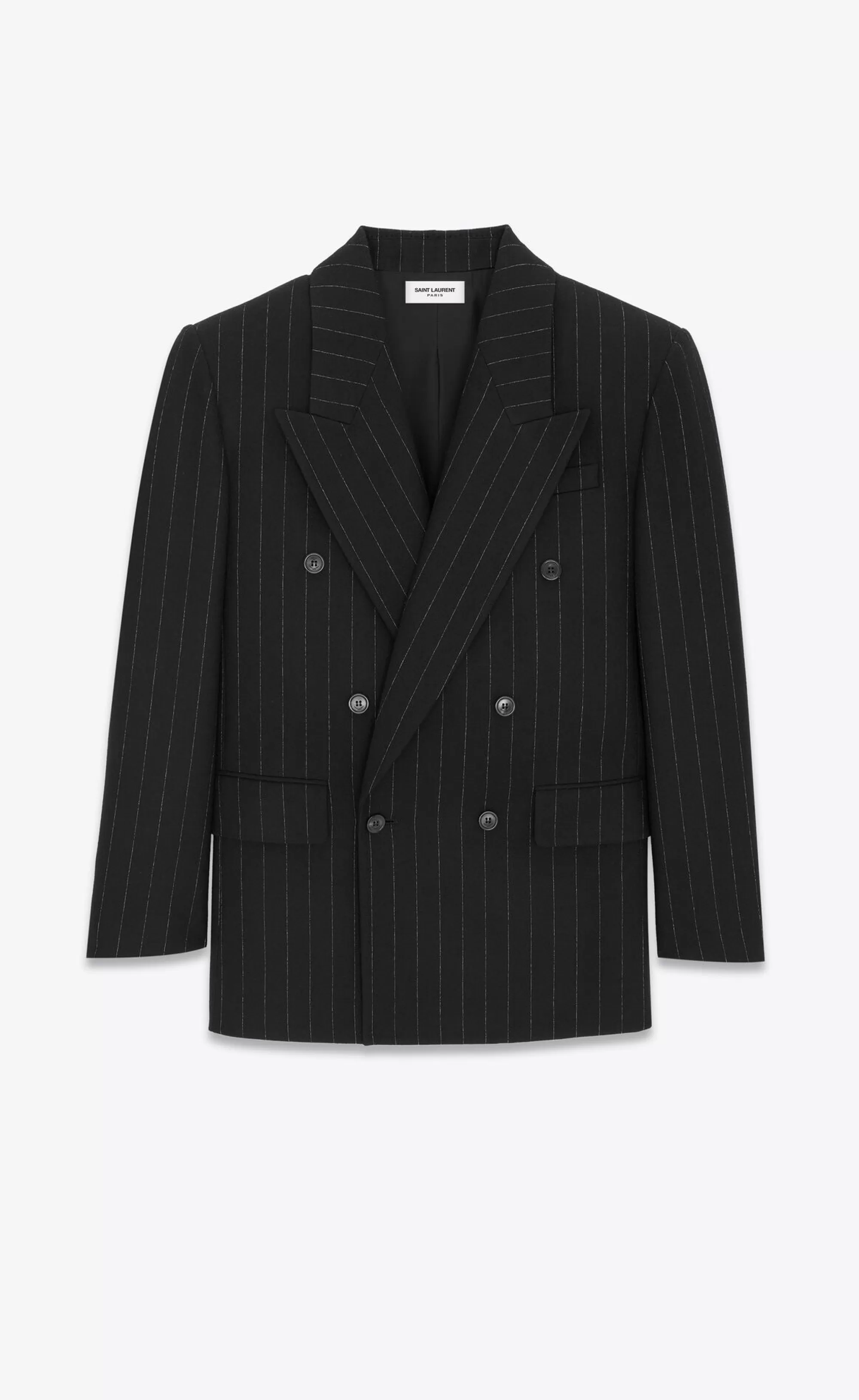 Saint Laurent ALL READY TO WEAR | SMOKING^Oversized Jacket In Pinstripe Wool Felt | | YSL.com
