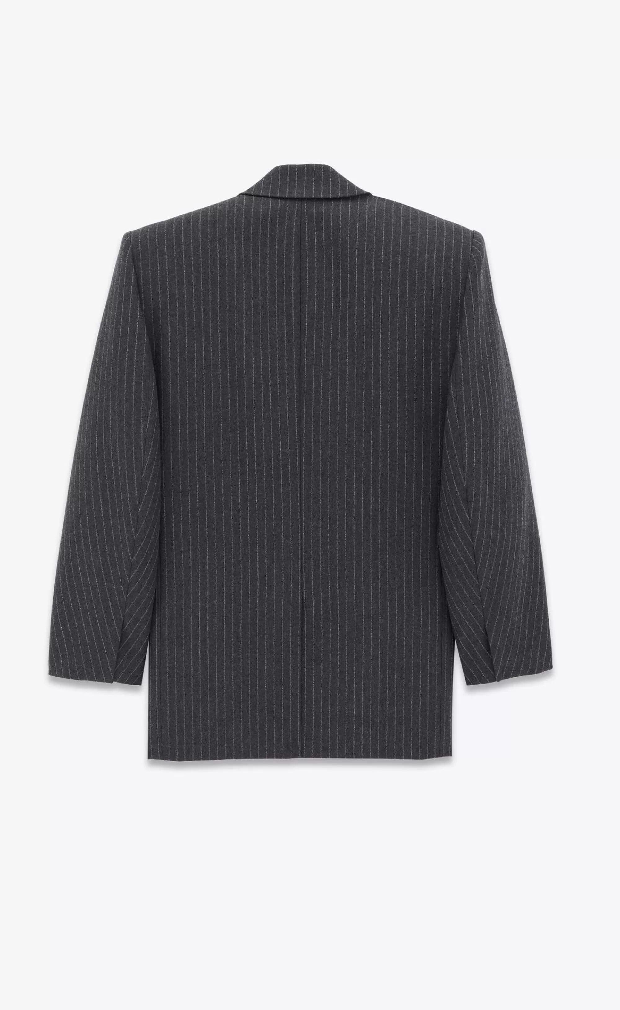 Saint Laurent ALL READY TO WEAR | JACKETS AND PANTS^Oversized Jacket In RIVE GAUCHE Striped Flannel | | YSL.com