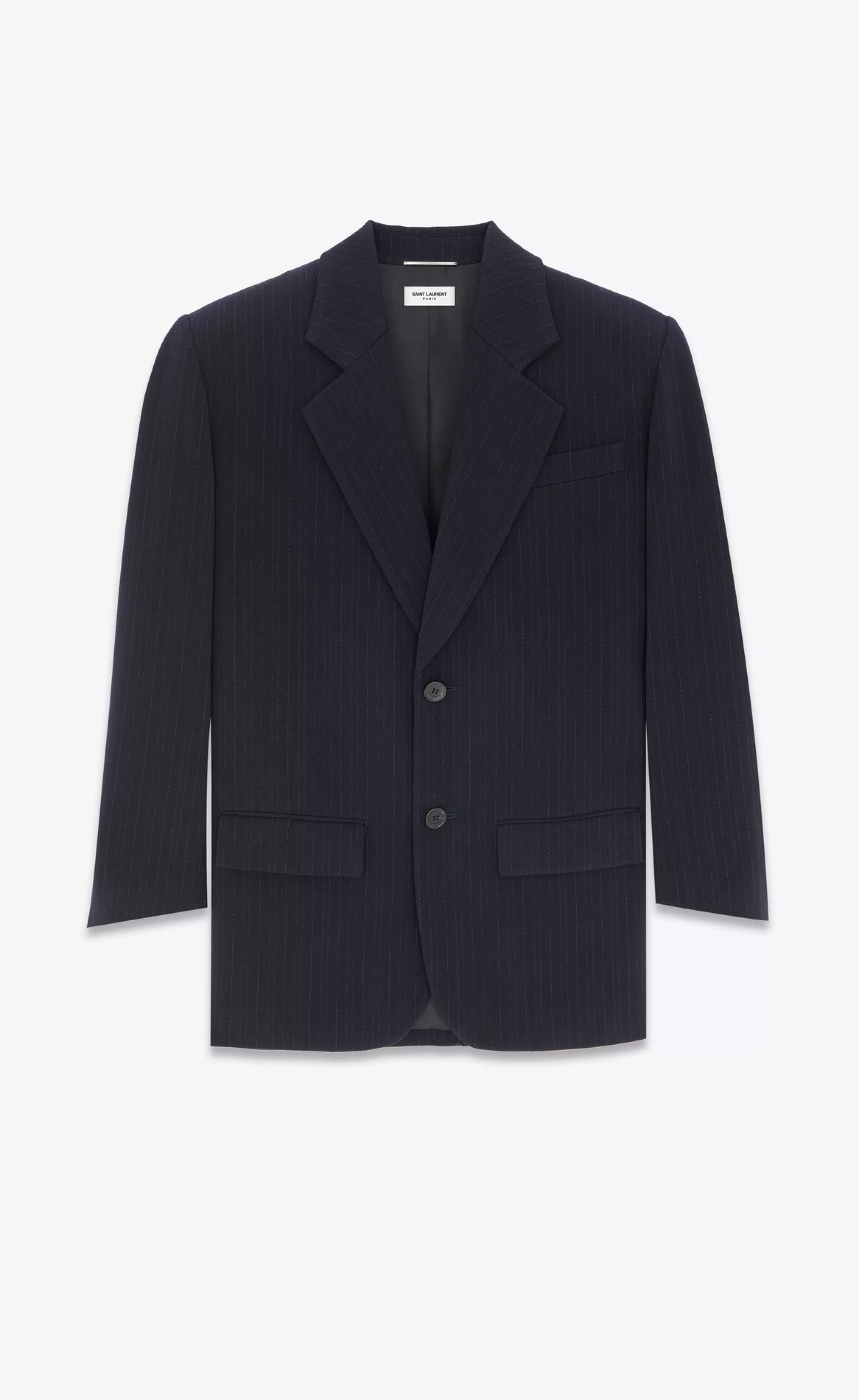 Saint Laurent ALL READY TO WEAR | JACKETS AND PANTS^Oversized Jacket In Striped Wool | | YSL.com
