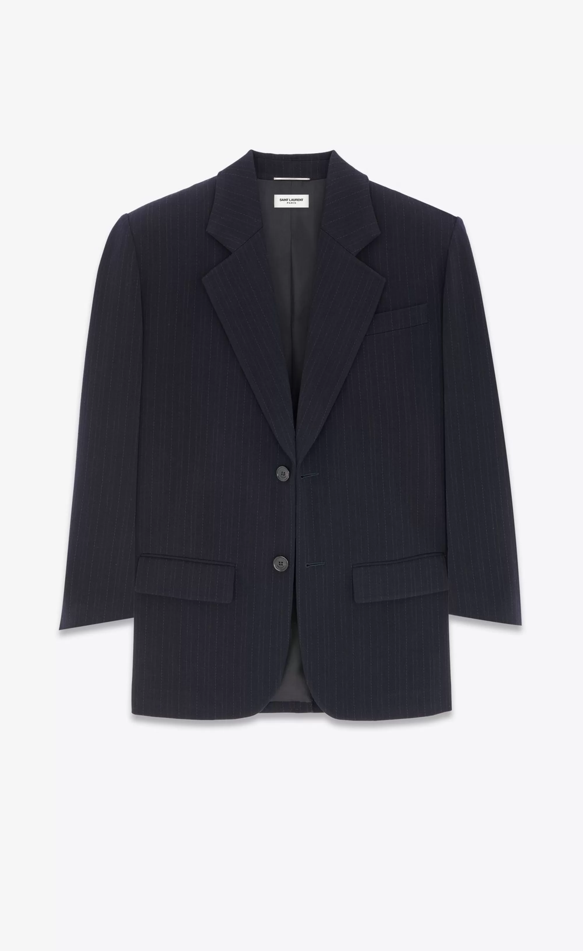 Saint Laurent ALL READY TO WEAR | JACKETS AND PANTS^Oversized Jacket In Striped Wool | | YSL.com