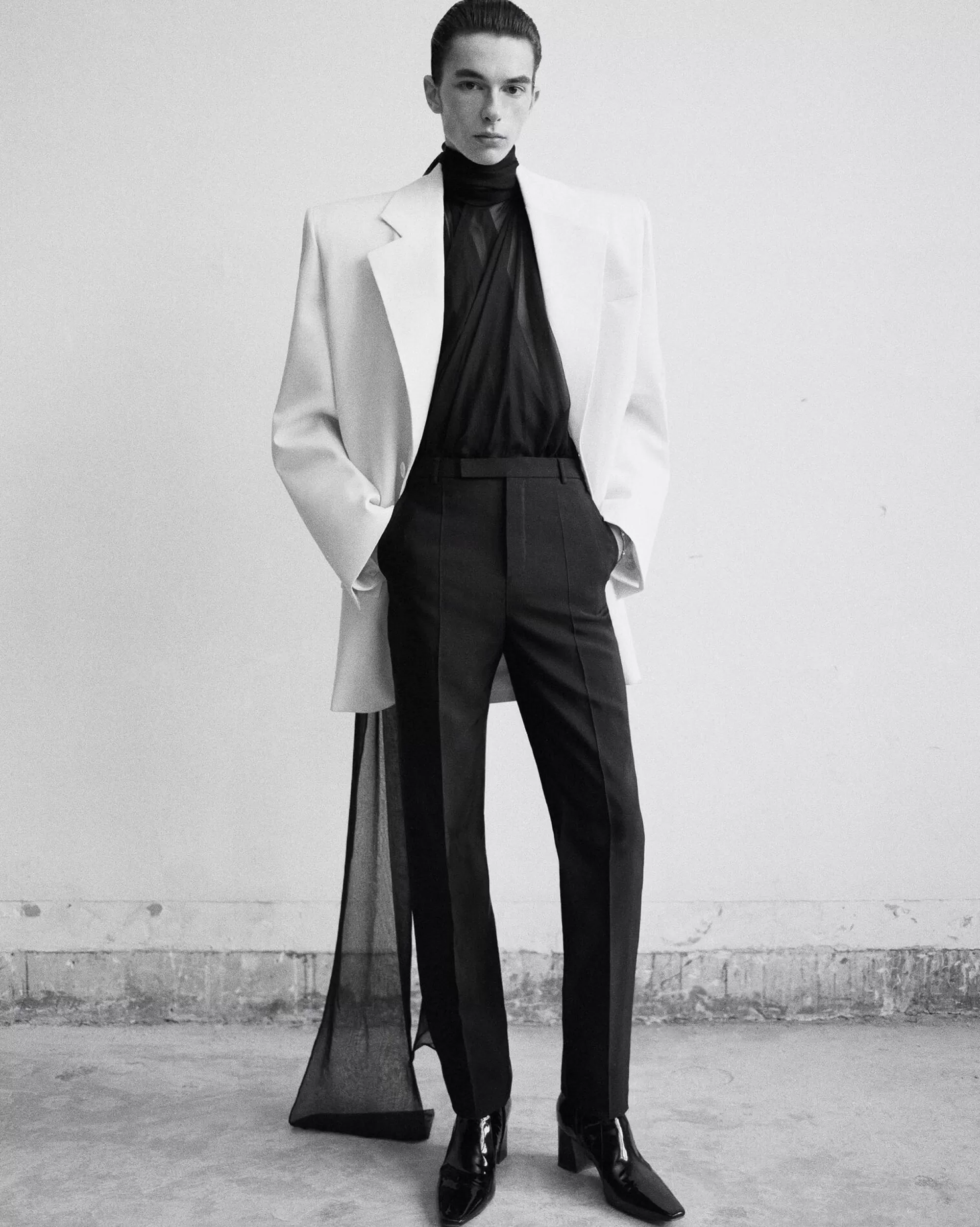 Saint Laurent ALL READY TO WEAR | JACKETS AND PANTS^Oversized Jacket In Wool Gabardine | | YSL.com