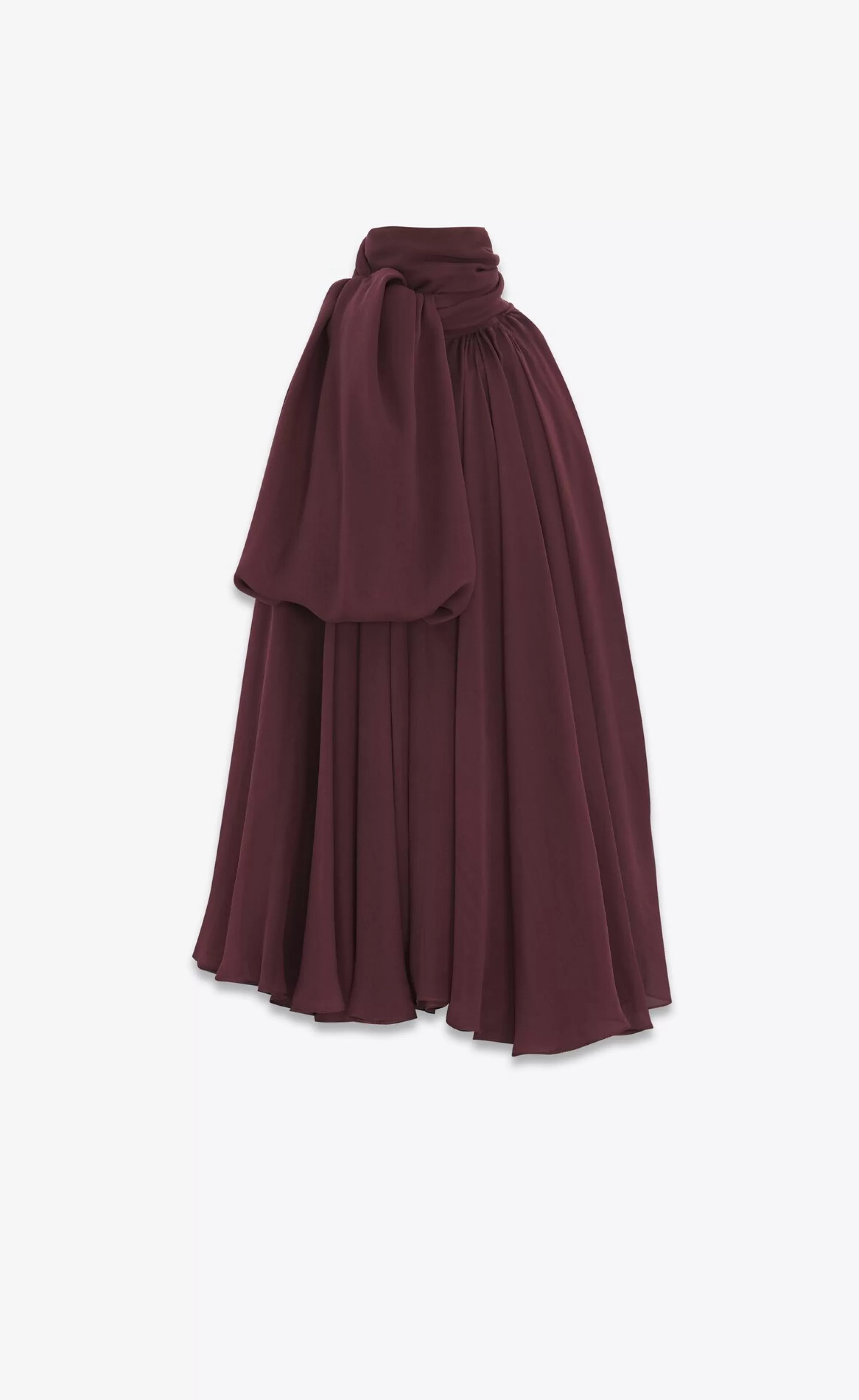 Saint Laurent ALL READY TO WEAR | SHIRTS^Oversized Lavallière-neck Top In Silk Muslin | | YSL.com