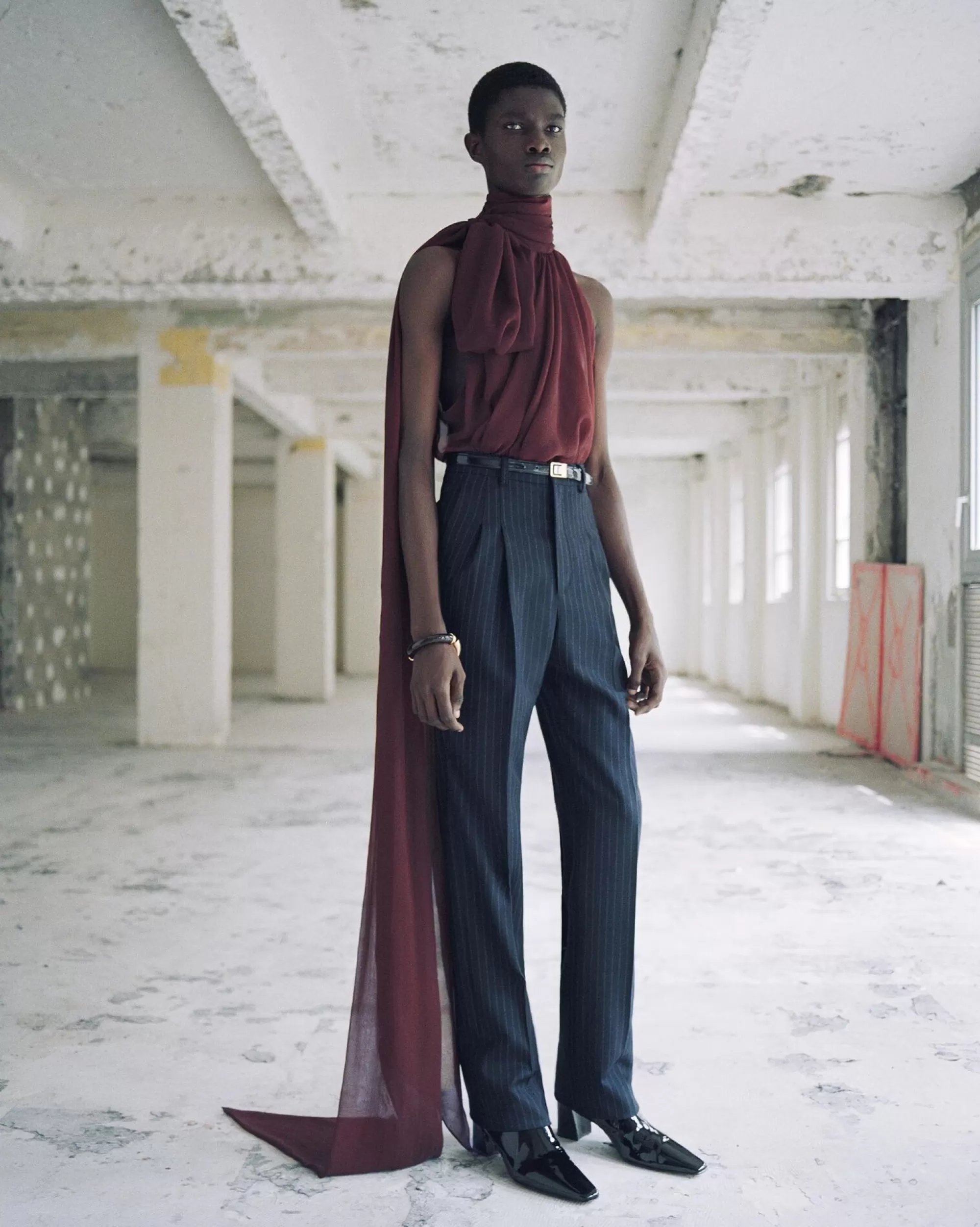 Saint Laurent ALL READY TO WEAR | SHIRTS^Oversized Lavallière-neck Top In Silk Muslin | | YSL.com