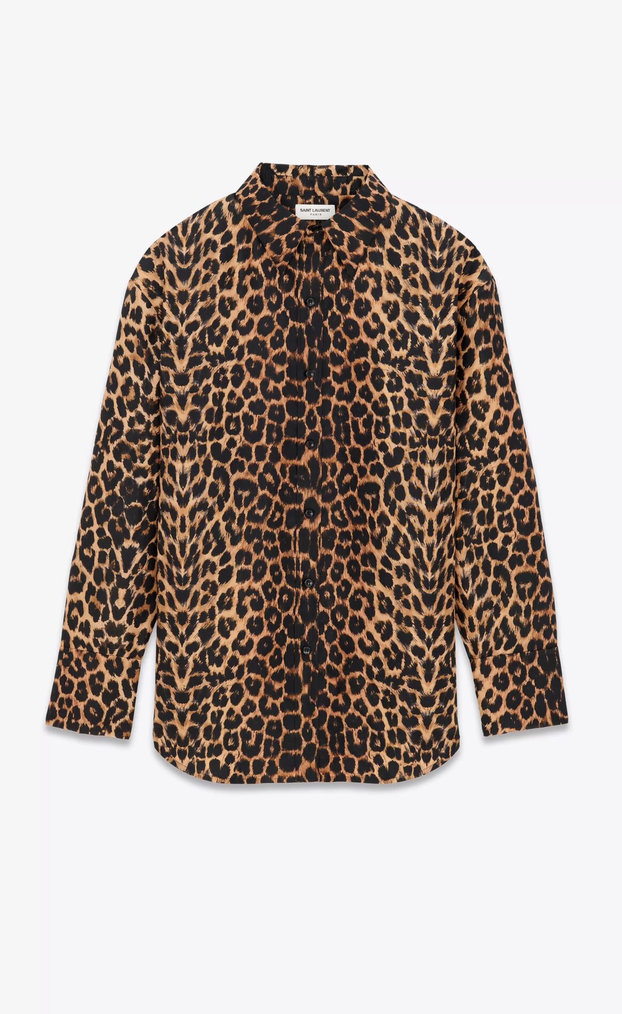 Saint Laurent ALL READY TO WEAR | SHIRTS^Oversized Shirt In Leopard Silk Taffeta | | YSL.com