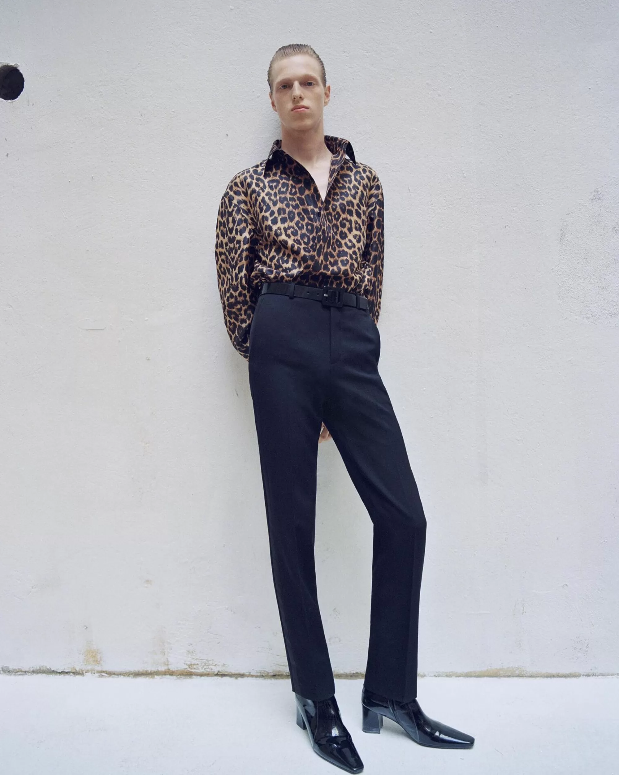 Saint Laurent ALL READY TO WEAR | SHIRTS^Oversized Shirt In Leopard Silk Taffeta | | YSL.com
