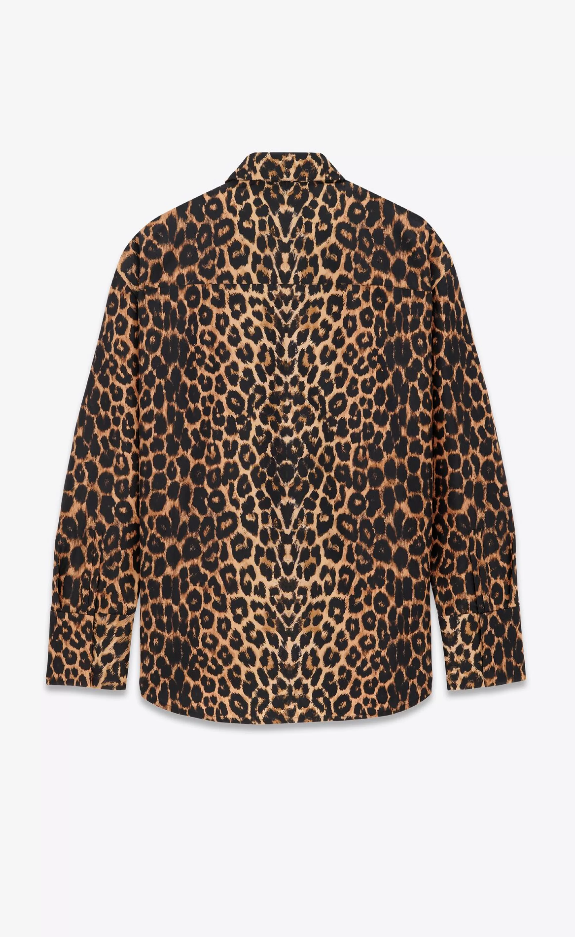 Saint Laurent ALL READY TO WEAR | SHIRTS^Oversized Shirt In Leopard Silk Taffeta | | YSL.com