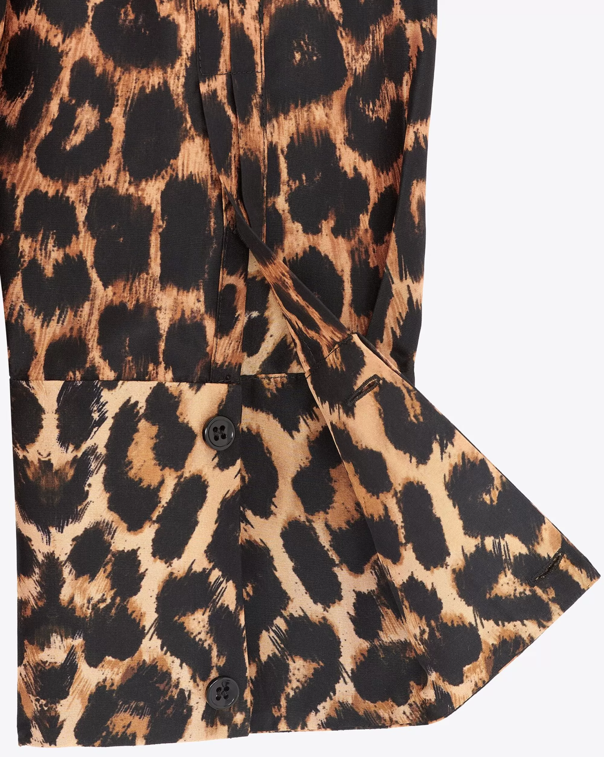 Saint Laurent ALL READY TO WEAR | SHIRTS^Oversized Shirt In Leopard Silk Taffeta | | YSL.com
