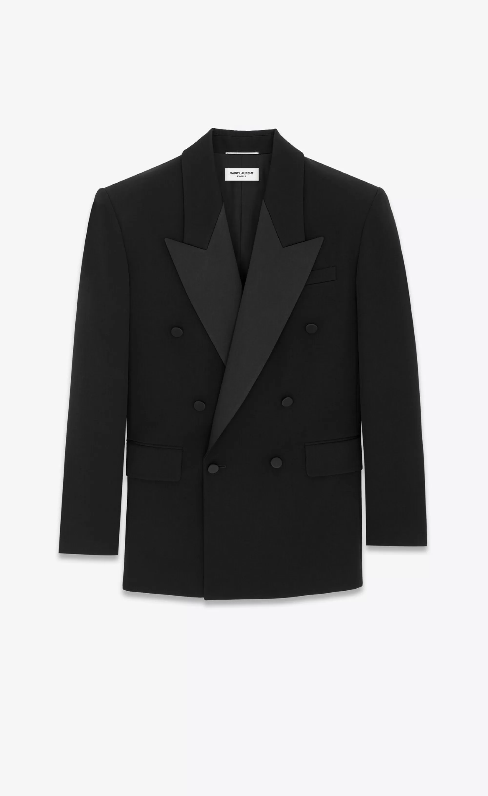Saint Laurent ALL READY TO WEAR | SMOKING^Oversized Tuxedo Jacket In GRAIN DE POUDRE | | YSL.com