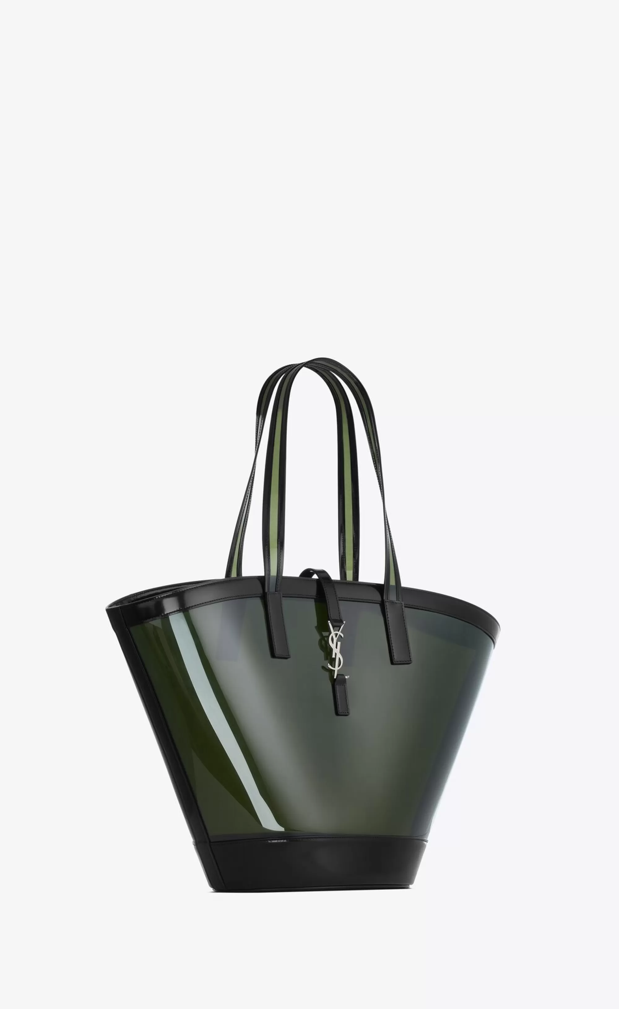 Women Saint Laurent TOTES AND SHOPPINGS^PANIER Medium In Vinyl And Shiny Leather | | YSL.com