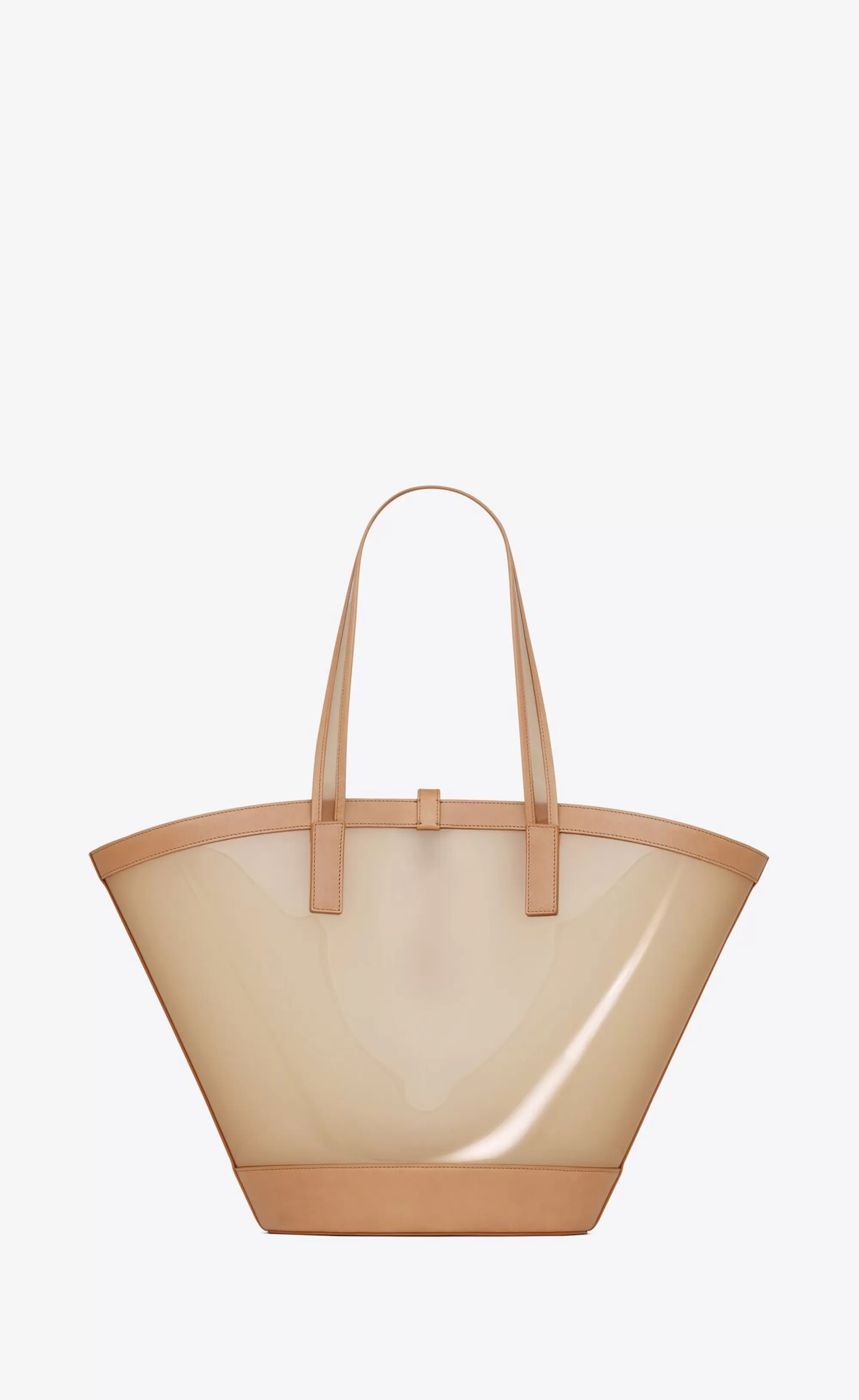 Women Saint Laurent TOTES AND SHOPPINGS^PANIER Medium In Vinyl And Vegetable-tanned Leather | | YSL.com