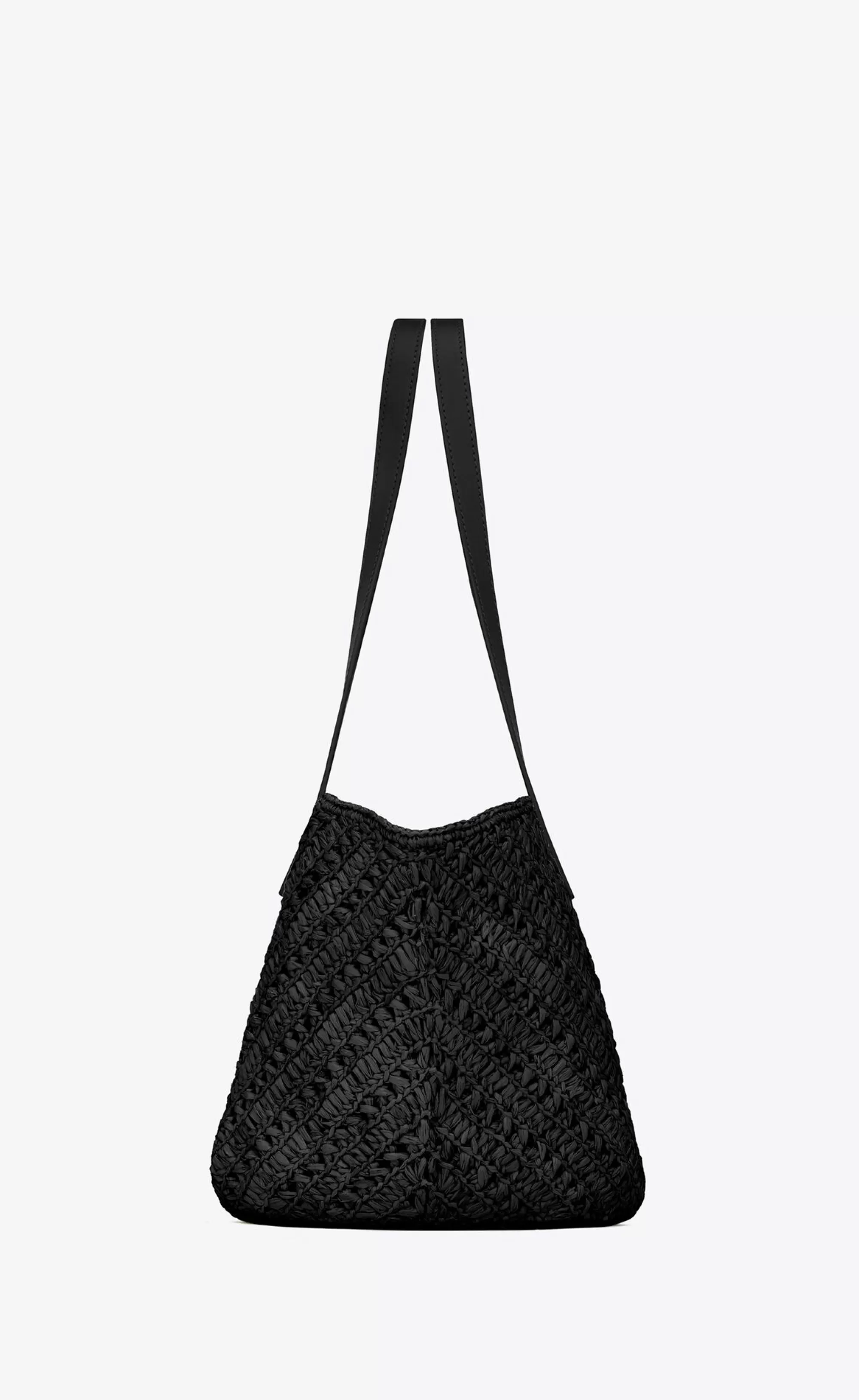 Women Saint Laurent TOTES AND SHOPPINGS^Panier Small In Raffia And Vegetable-tanned Leather | | YSL.com