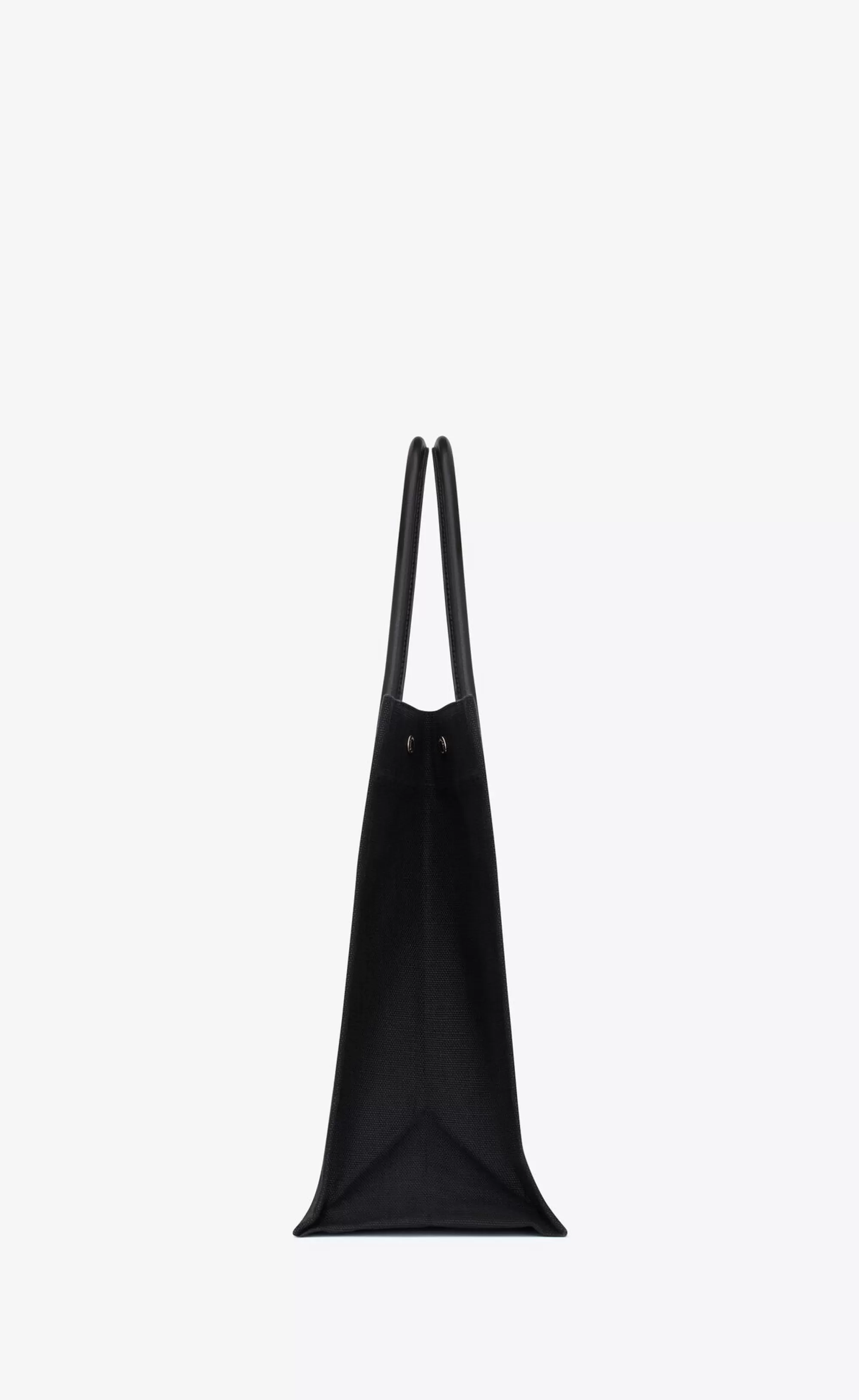Saint Laurent SHOPPING BAGS^RIVE GAUCHE LARGE TOTE BAG IN CANVAS AND SMOOTH LEATHER | | YSL.com