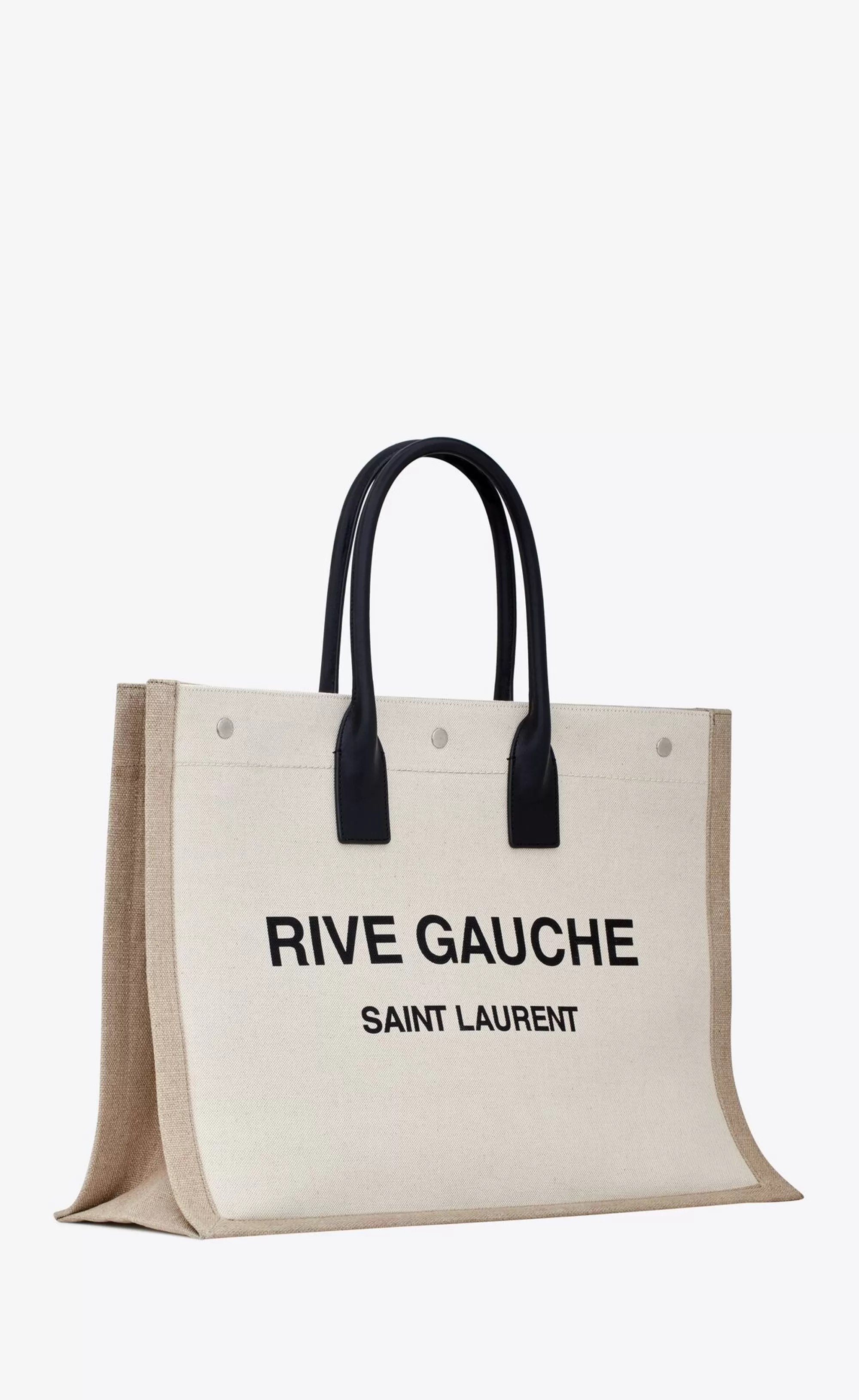 Saint Laurent SHOPPING BAGS^RIVE GAUCHE Large Tote Bag In Printed Canvas And Leather | | YSL.com