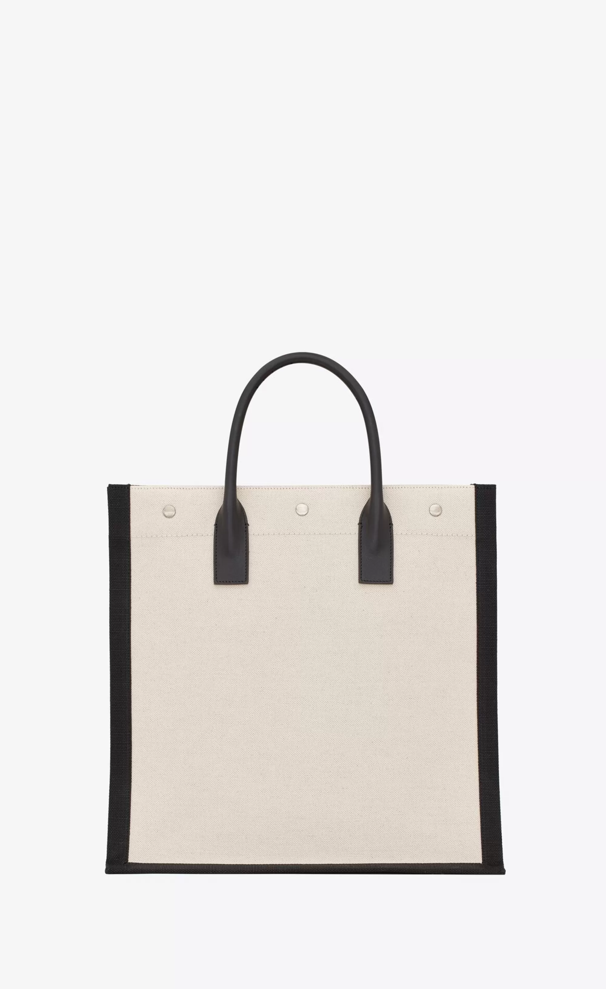 Saint Laurent SHOPPING BAGS^RIVE GAUCHE North/South TOTE BAG IN PRINTED LINEN AND LEATHER | | YSL.com