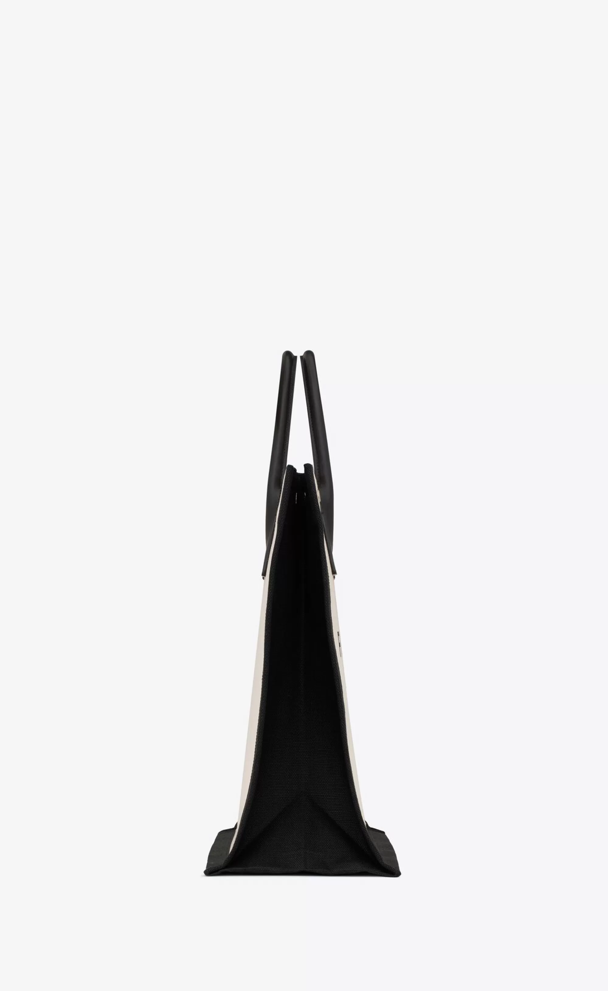 Saint Laurent SHOPPING BAGS^RIVE GAUCHE North/South TOTE BAG IN PRINTED LINEN AND LEATHER | | YSL.com