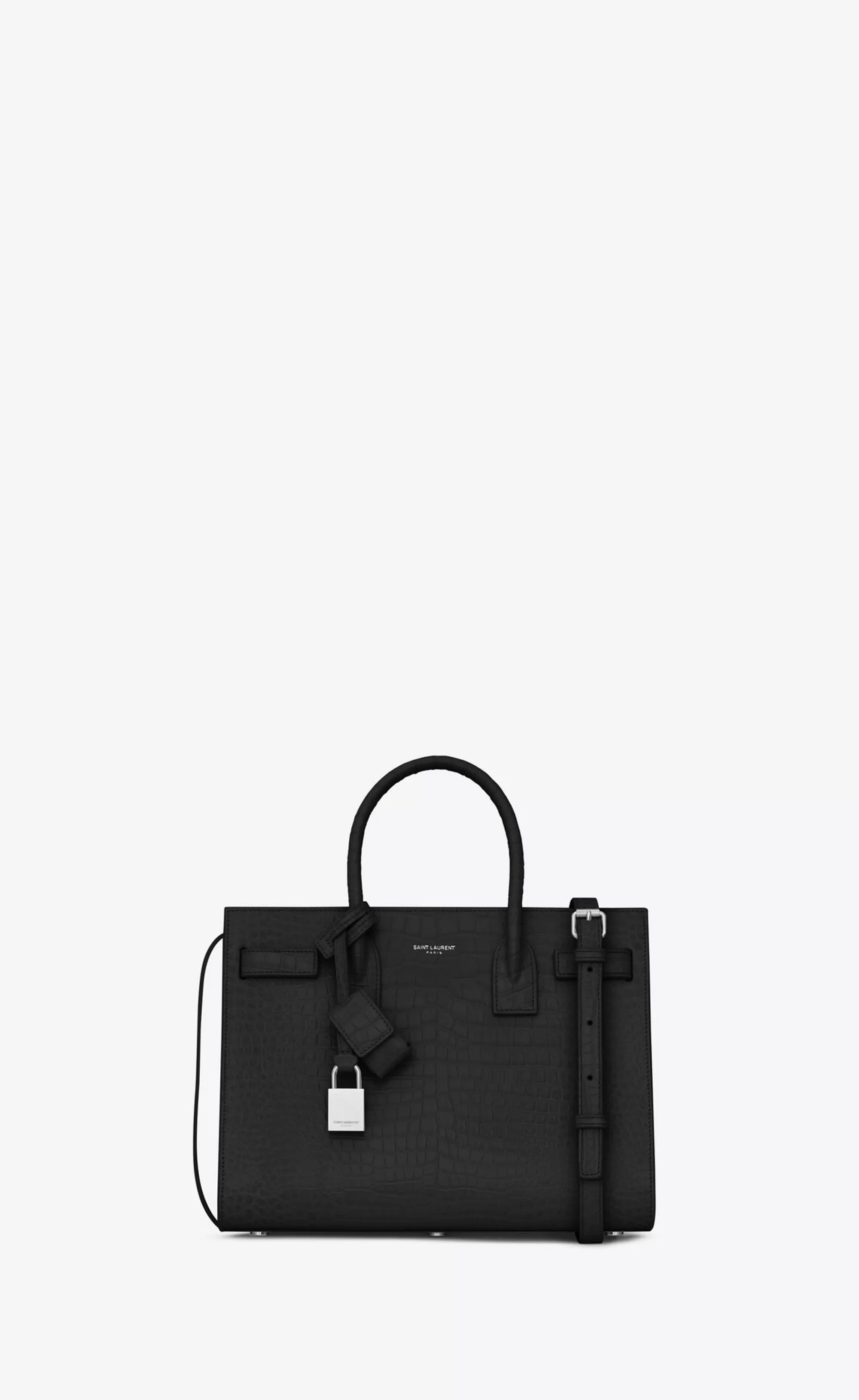 Women Saint Laurent TOP HANDLES | SAC DE JOUR^SAC DE JOUR BABY IN EMBOSSED CROCODILE LEATHER | | YSL.com