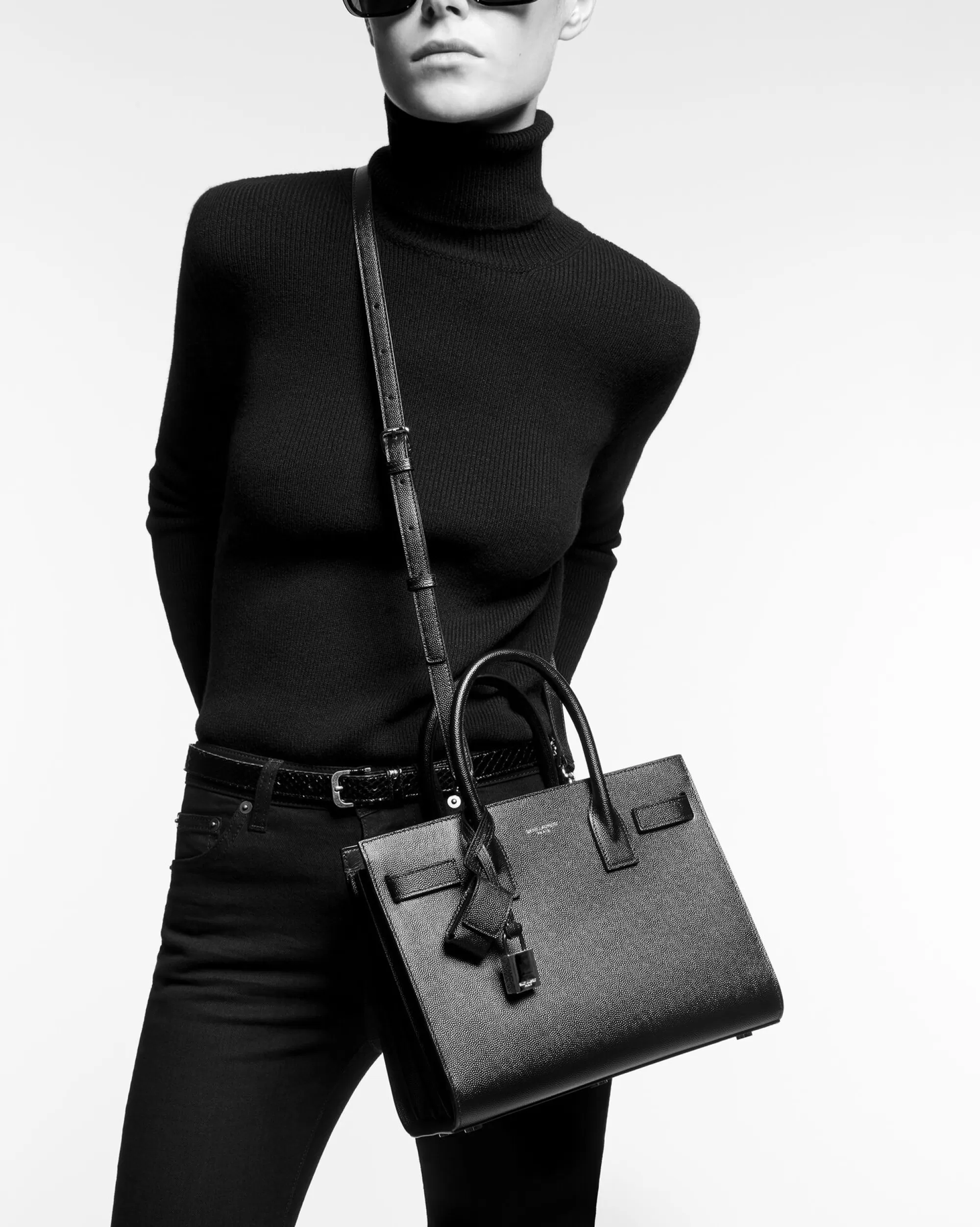 Women Saint Laurent TOP HANDLES | SAC DE JOUR^SAC DE JOUR BABY IN GRAINED LEATHER | | YSL.com