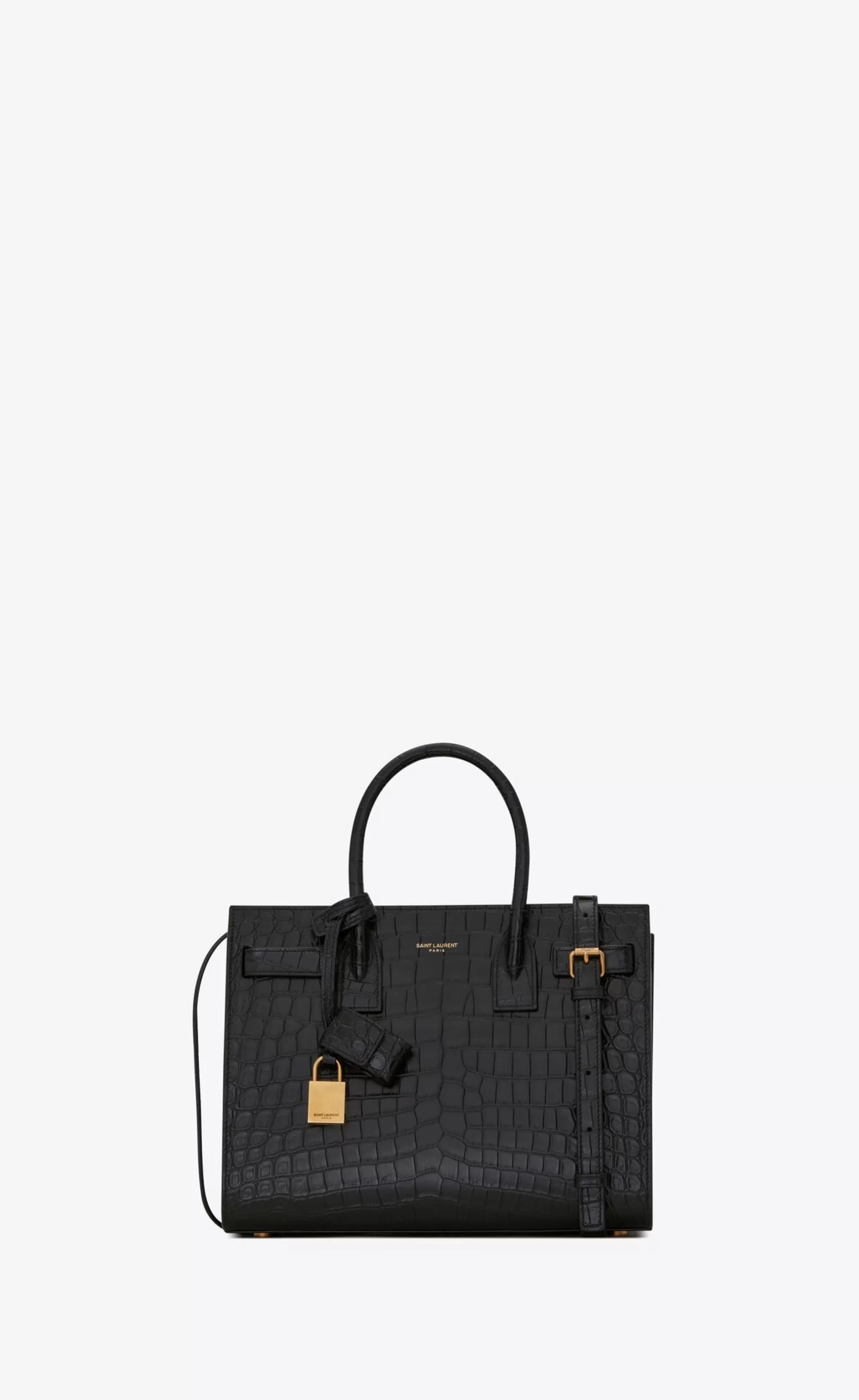 Women Saint Laurent TOP HANDLES | SAC DE JOUR^SAC DE JOUR BABY IN MATTE CROCODILE EMBOSSED LEATHER | | YSL.com