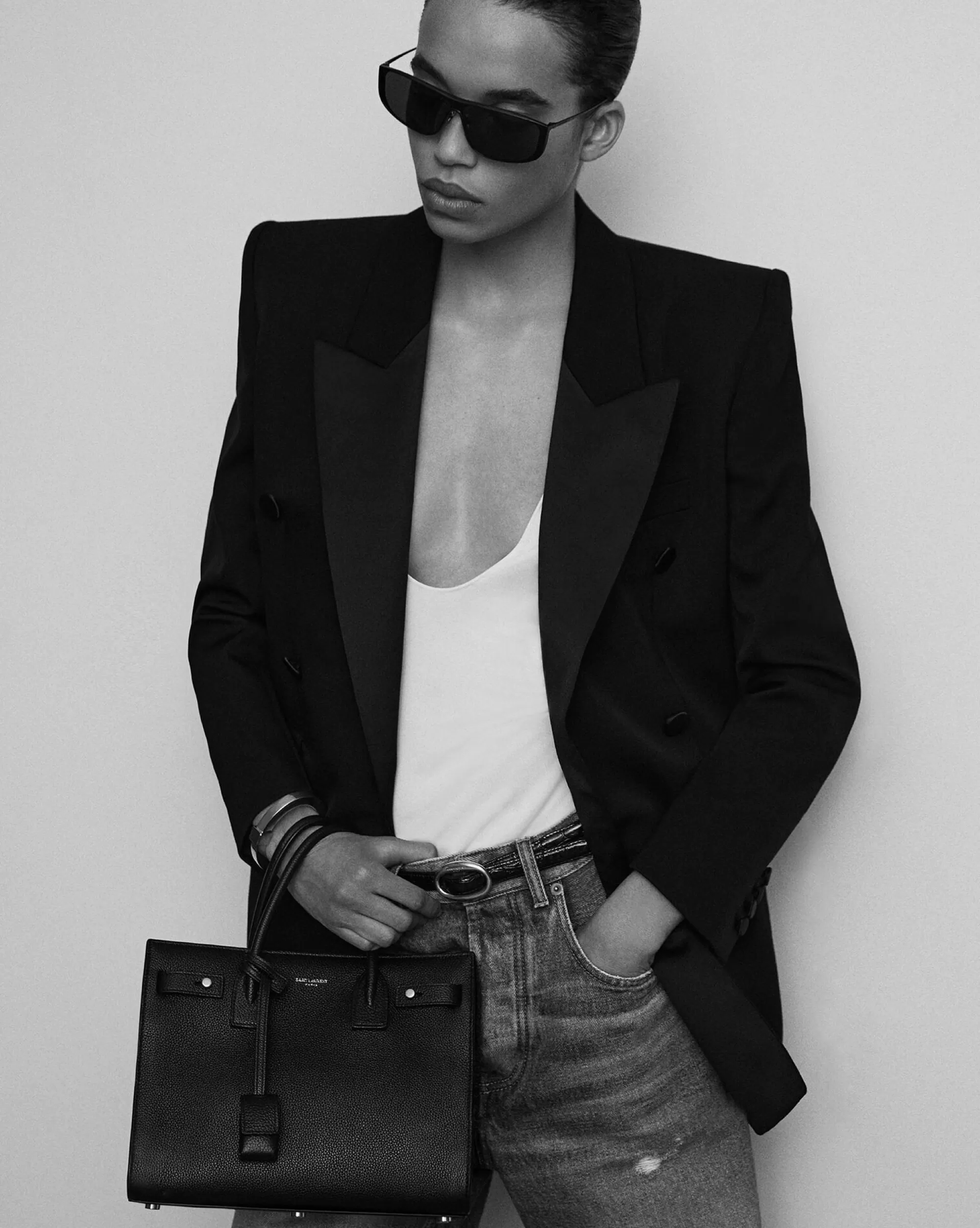 Women Saint Laurent TOP HANDLES | TOP HANDLES^SAC DE JOUR BABY IN SUPPLE GRAINED LEATHER | | YSL.com