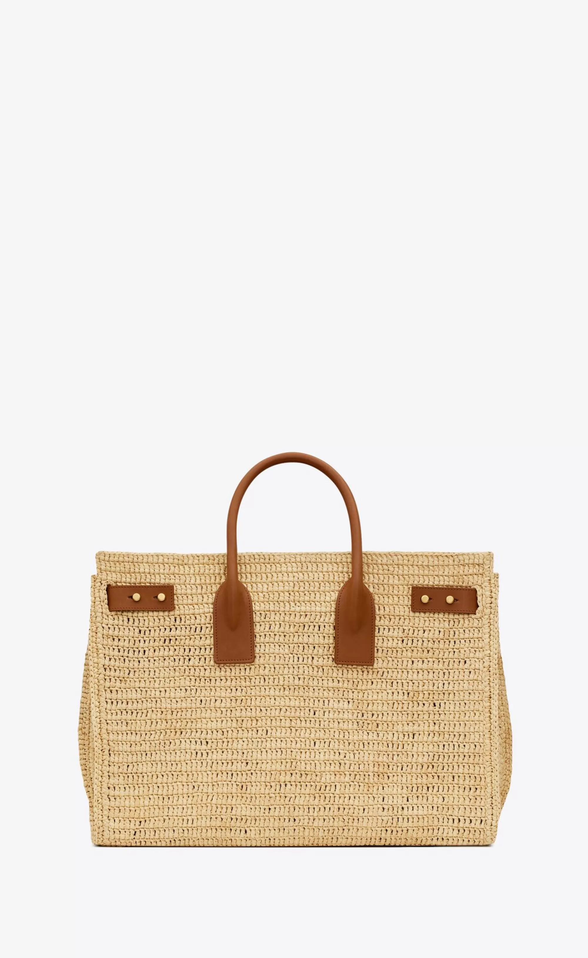 Women Saint Laurent SAC DE JOUR^SAC DE JOUR Medium Supple In Raffia And Vegetable-tanned Leather | | YSL.com