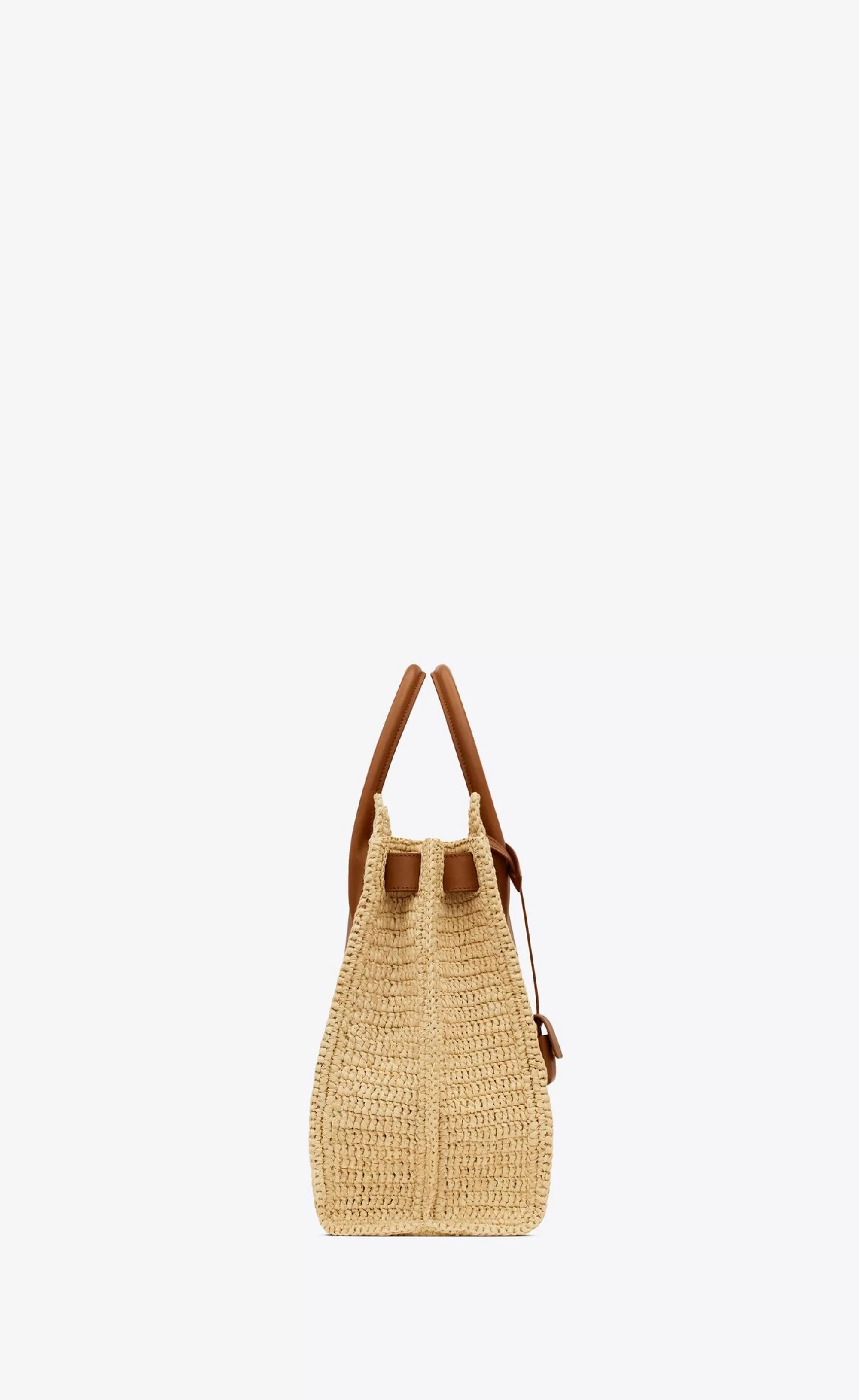 Women Saint Laurent SAC DE JOUR^SAC DE JOUR Medium Supple In Raffia And Vegetable-tanned Leather | | YSL.com