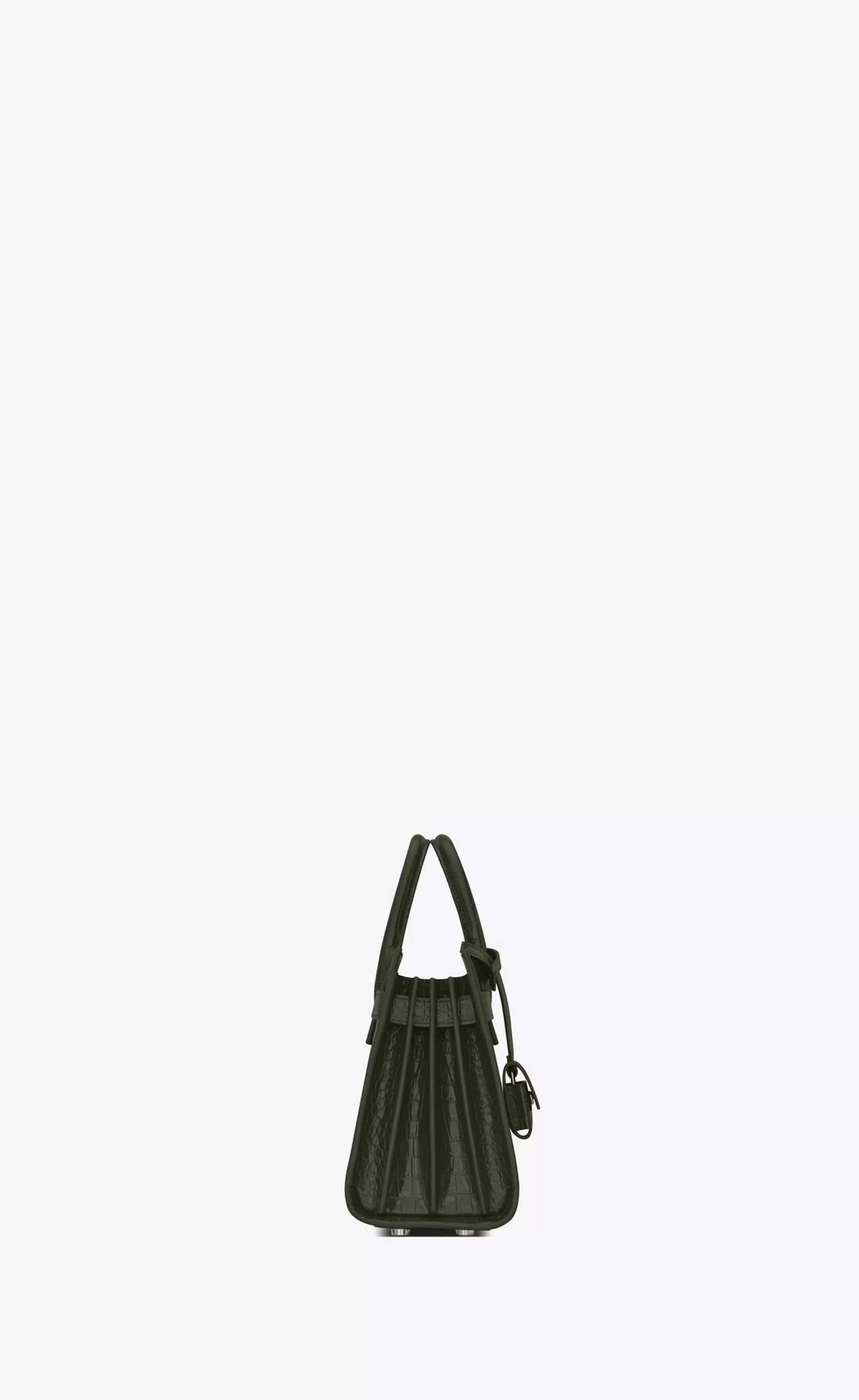 Women Saint Laurent SAC DE JOUR | TOP HANDLES^SAC DE JOUR NANO IN CROCODILE EMBOSSED LEATHER | | YSL.com