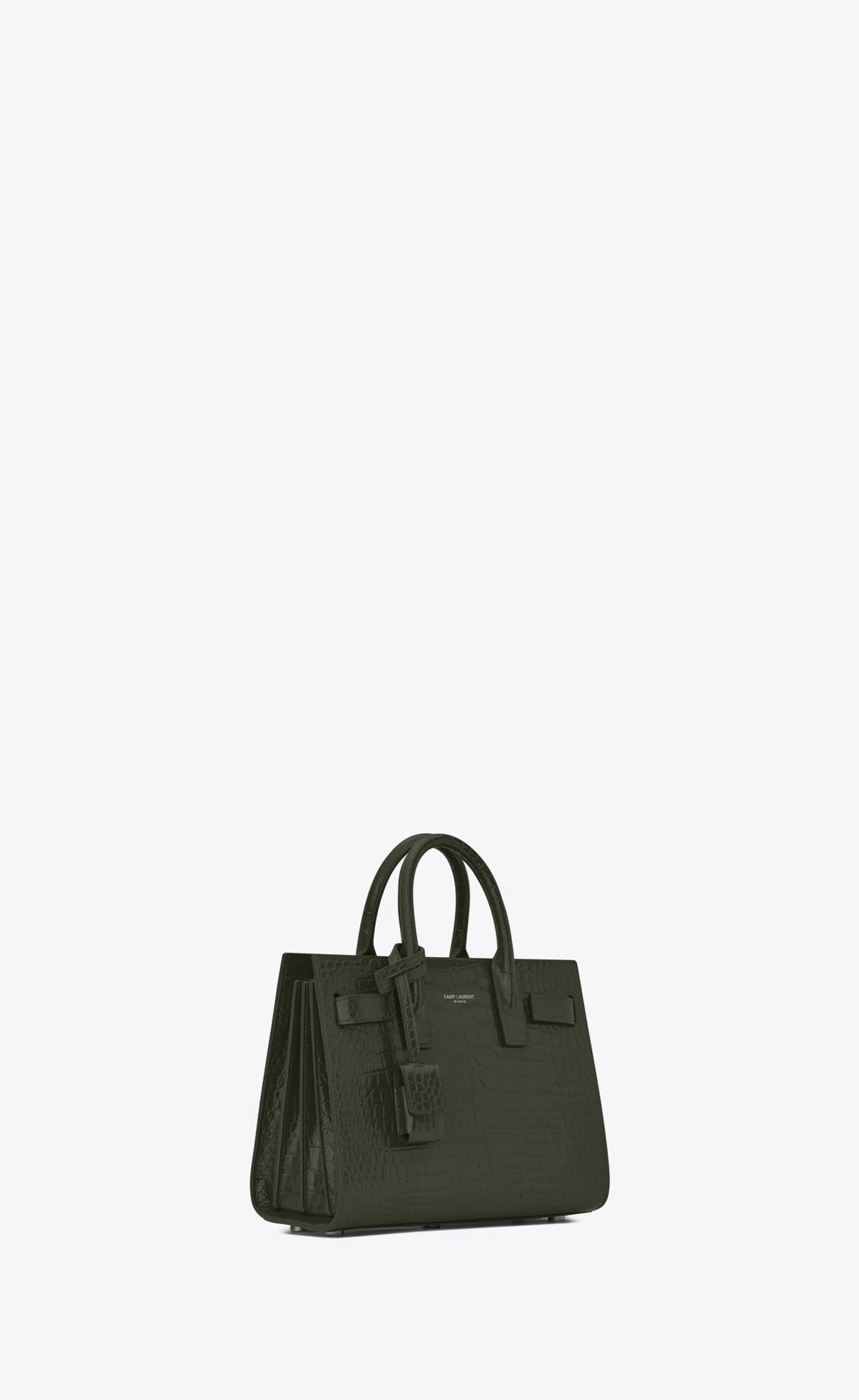 Women Saint Laurent SAC DE JOUR | TOP HANDLES^SAC DE JOUR NANO IN CROCODILE EMBOSSED LEATHER | | YSL.com