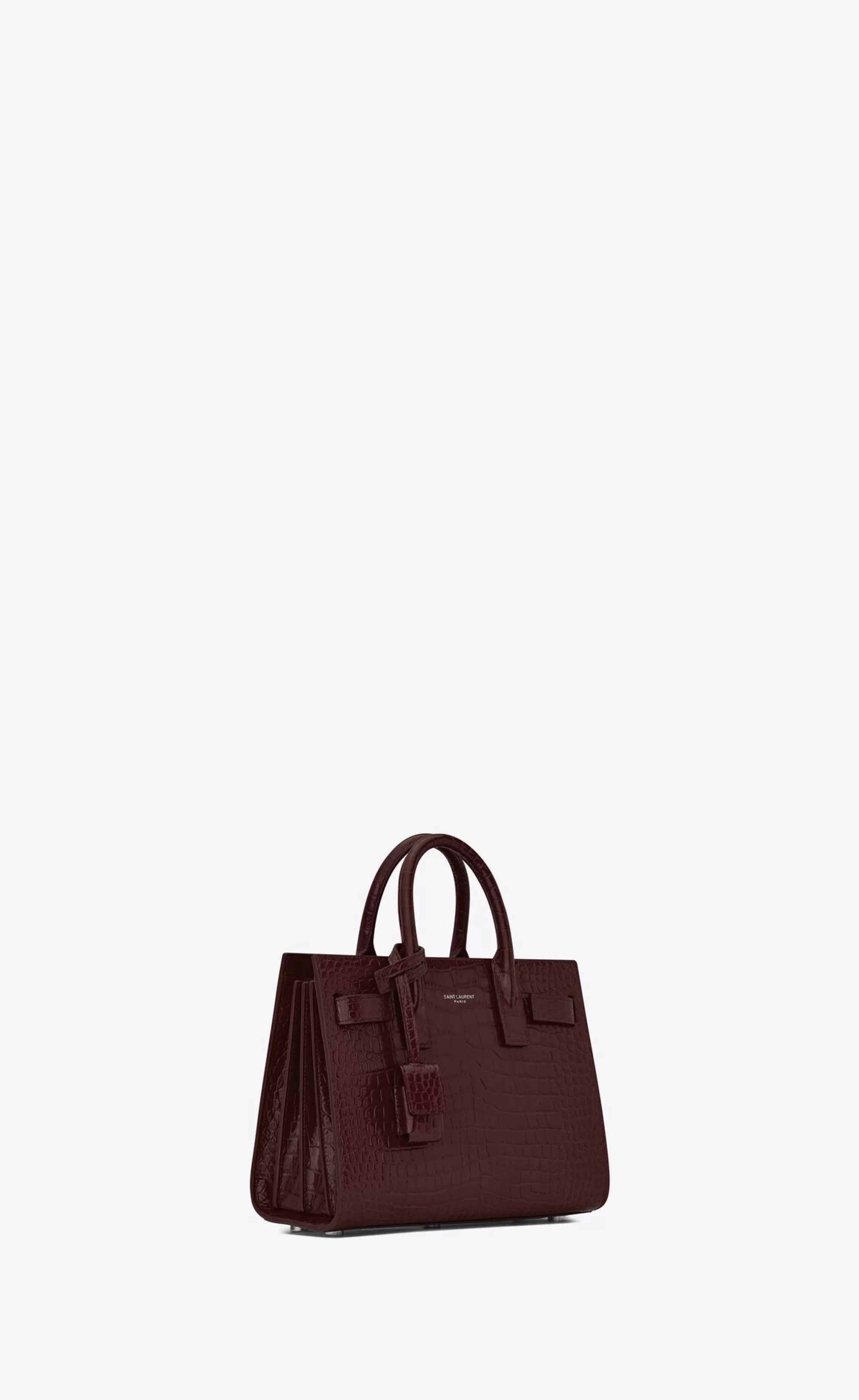 Women Saint Laurent TOP HANDLES | SAC DE JOUR^SAC DE JOUR NANO IN CROCODILE EMBOSSED LEATHER | | YSL.com