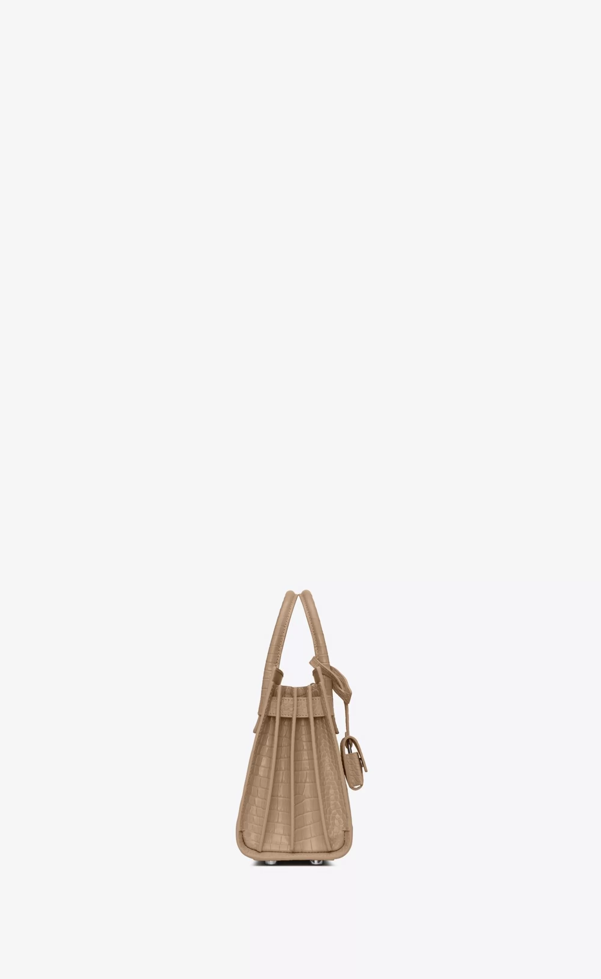 Women Saint Laurent SAC DE JOUR | TOP HANDLES^SAC DE JOUR NANO IN CROCODILE EMBOSSED LEATHER | | YSL.com