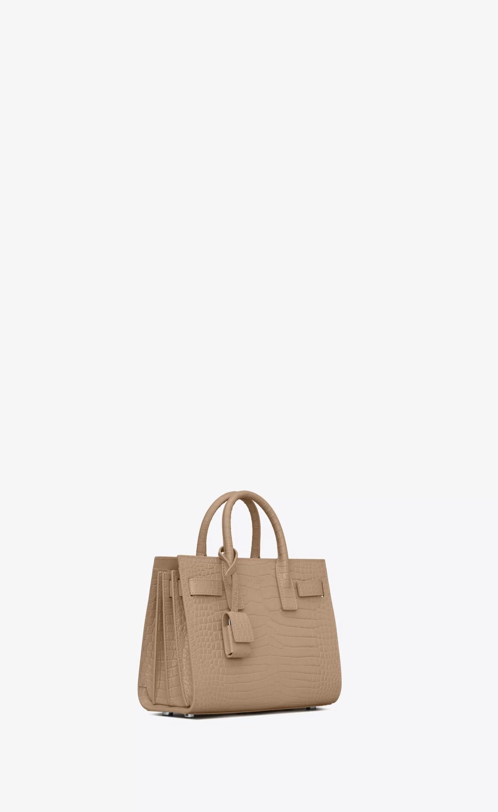 Women Saint Laurent SAC DE JOUR | TOP HANDLES^SAC DE JOUR NANO IN CROCODILE EMBOSSED LEATHER | | YSL.com