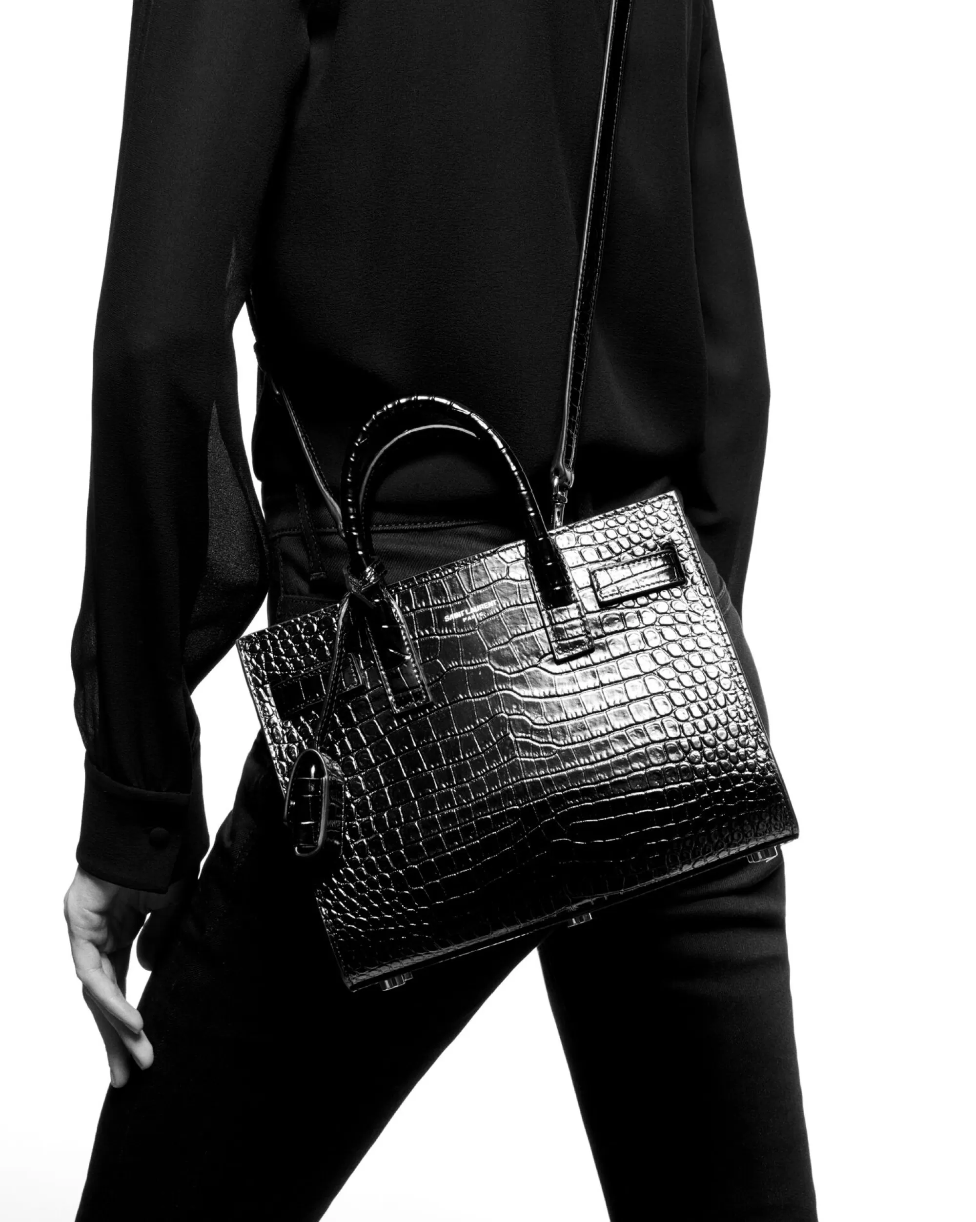 Women Saint Laurent SAC DE JOUR^SAC DE JOUR NANO IN MATTE CROCODILE EMBOSSED LEATHER | | YSL.com
