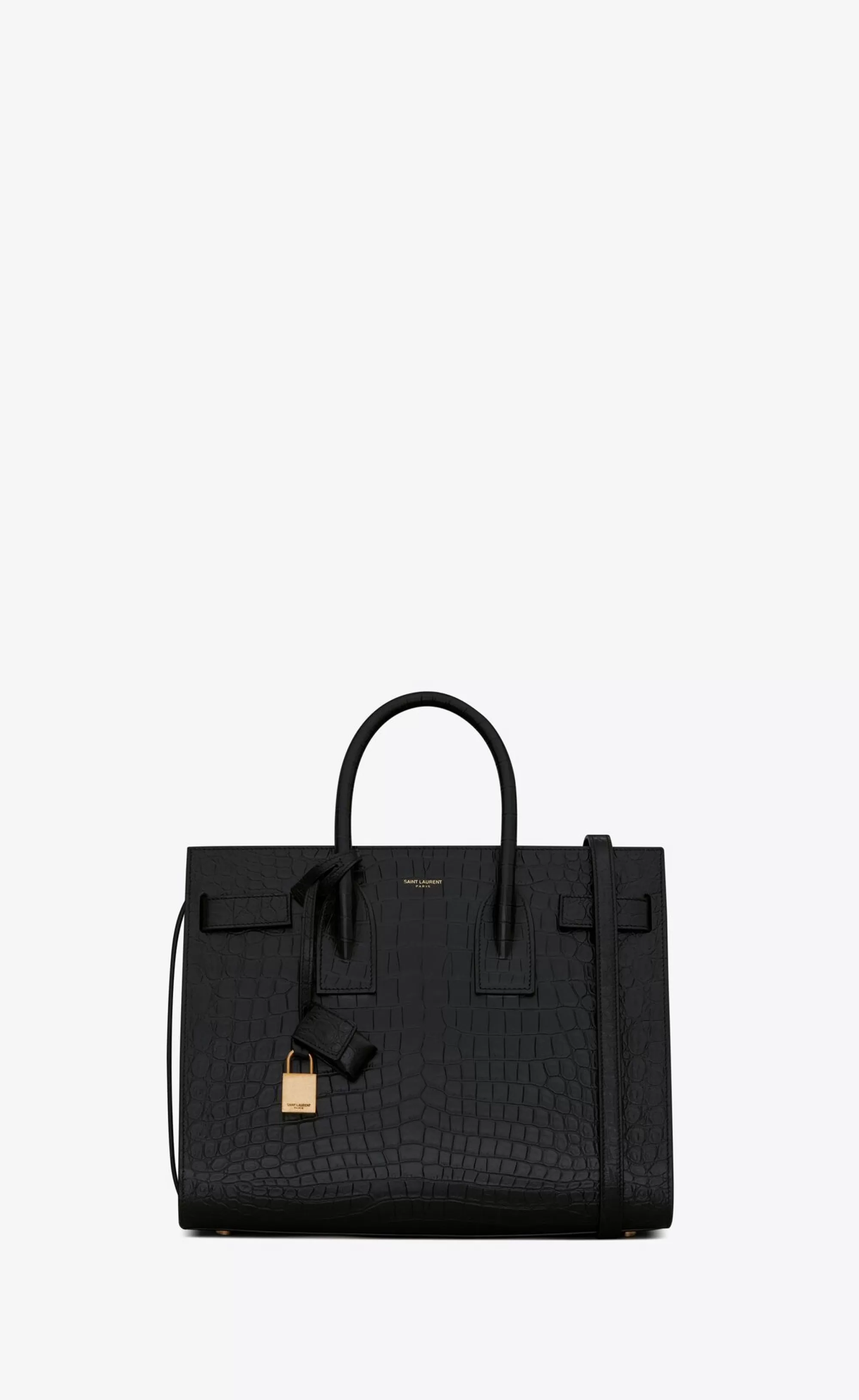 Women Saint Laurent TOP HANDLES | SAC DE JOUR^SAC DE JOUR SMALL IN MATTE EMBOSSED CROCODILE LEATHER | | YSL.com