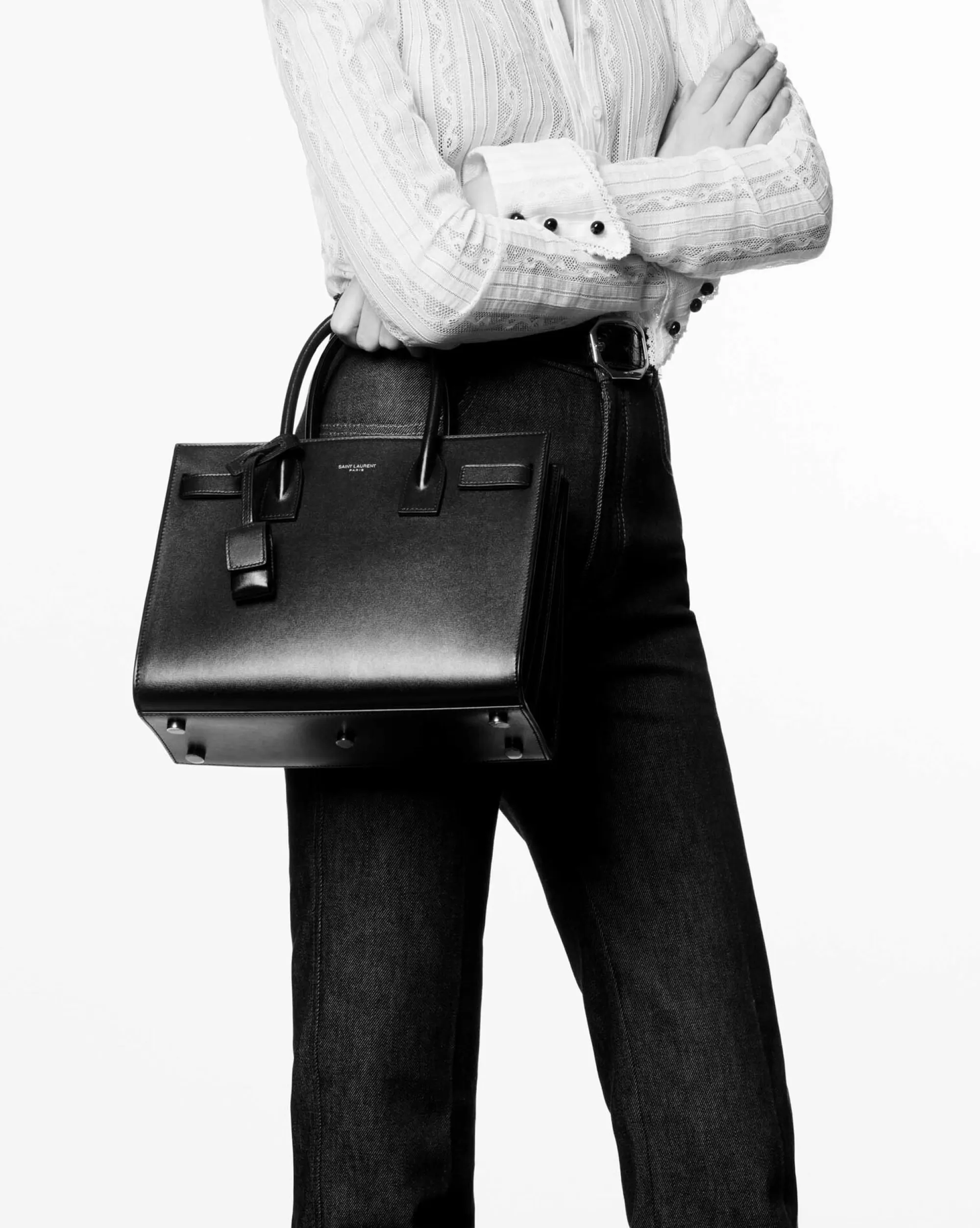 Women Saint Laurent TOP HANDLES | SAC DE JOUR^SAC DE JOUR SMALL IN SMOOTH LEATHER | | YSL.com