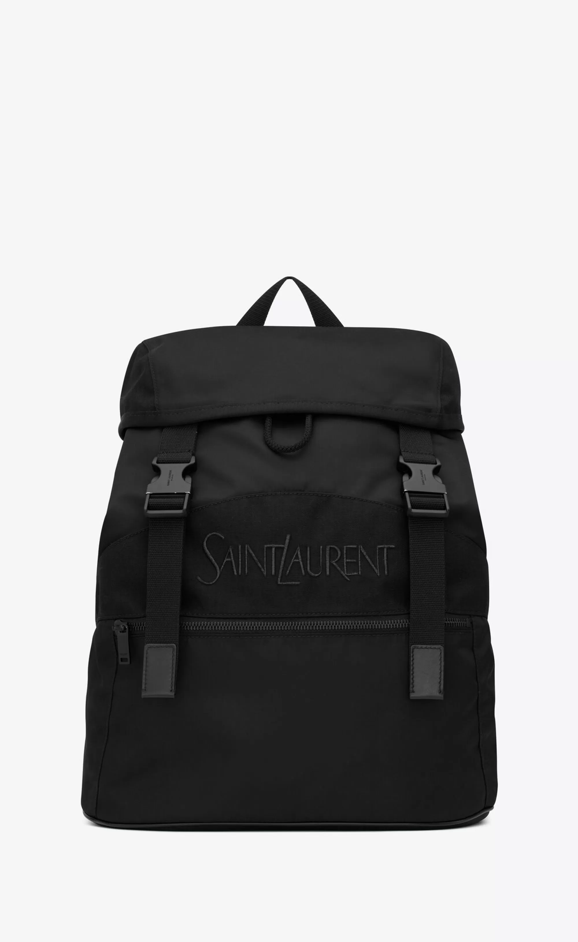 Saint Laurent BACKPACKS^ Backpack In ECONYL® And Vegetable-tanned Leather | | YSL.com