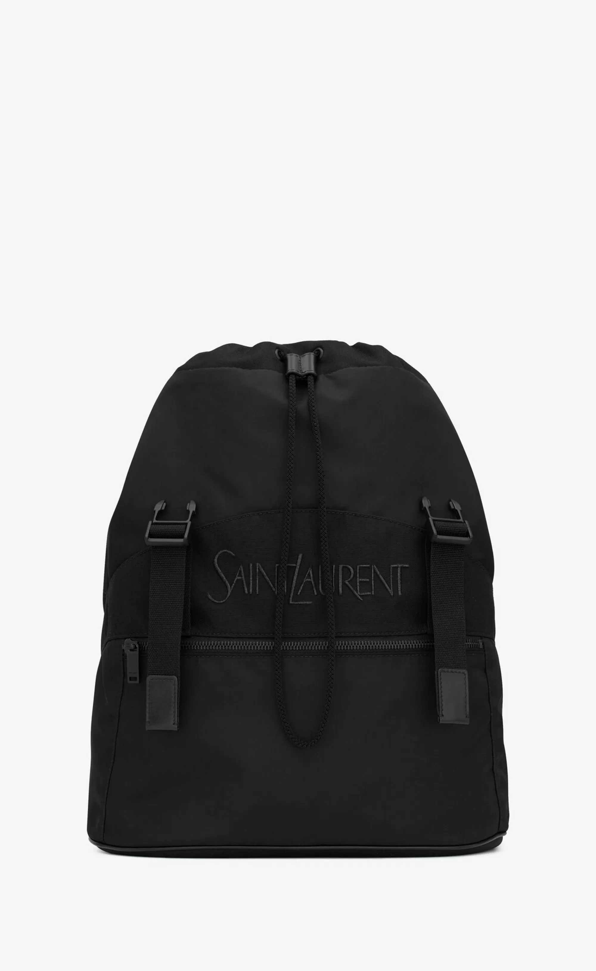 Saint Laurent BACKPACKS^ Backpack In ECONYL® And Vegetable-tanned Leather | | YSL.com
