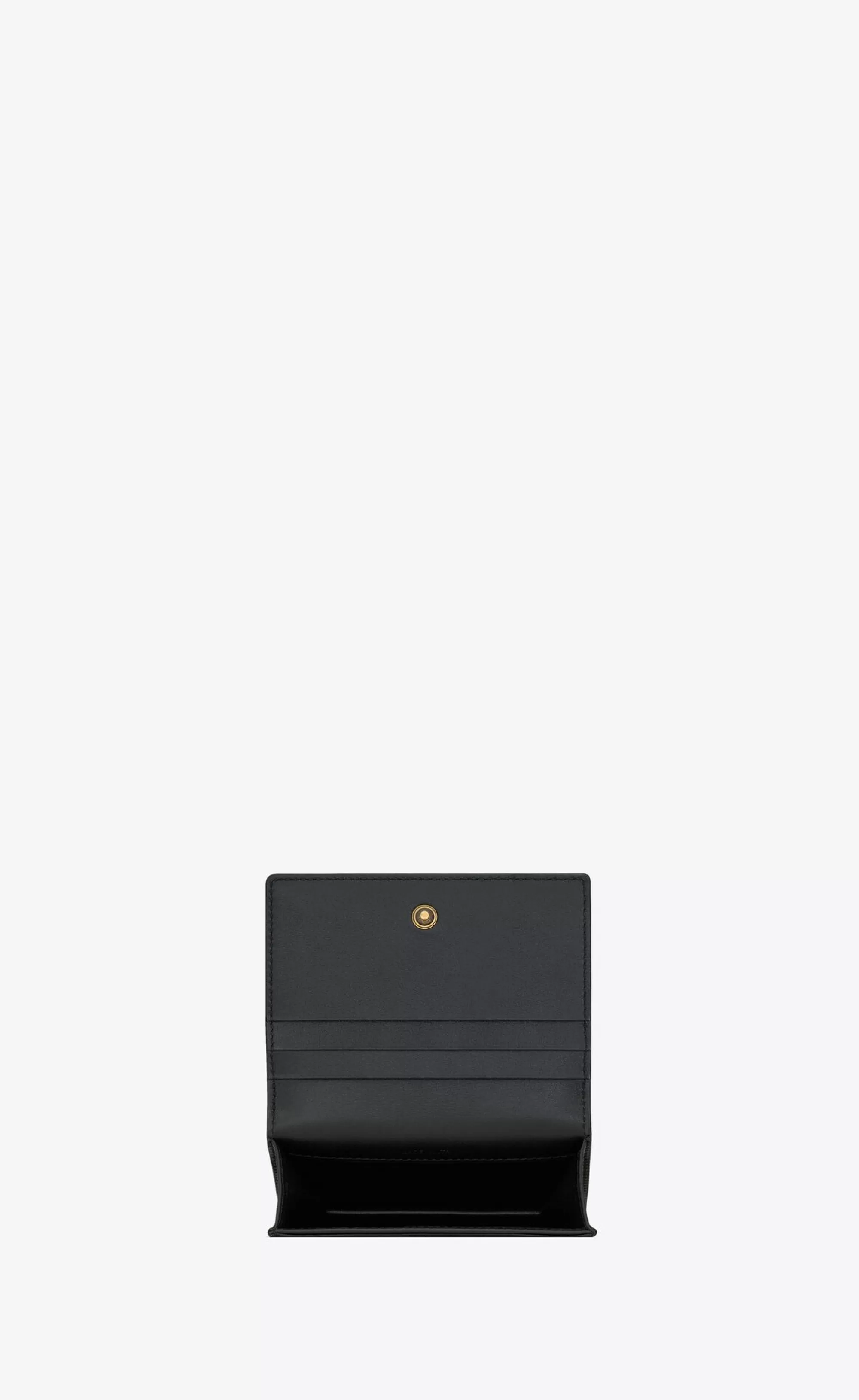 Women Saint Laurent CARD CASES^ Business Card Case In Brushed Leather | | YSL.com