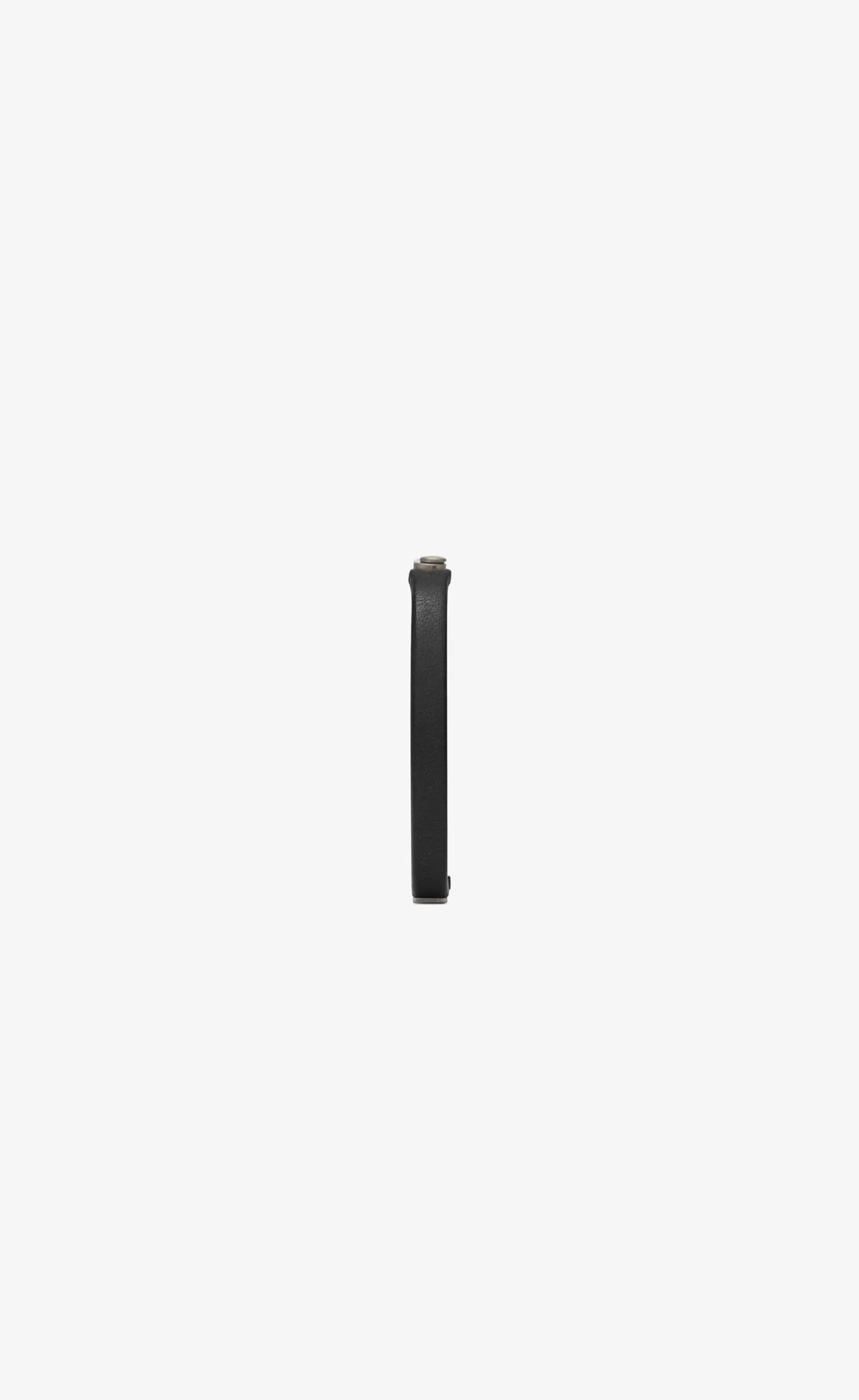 Women Saint Laurent Leather bracelets | Leather bracelets^ Id Plaque Bracelet In Leather | | YSL.com