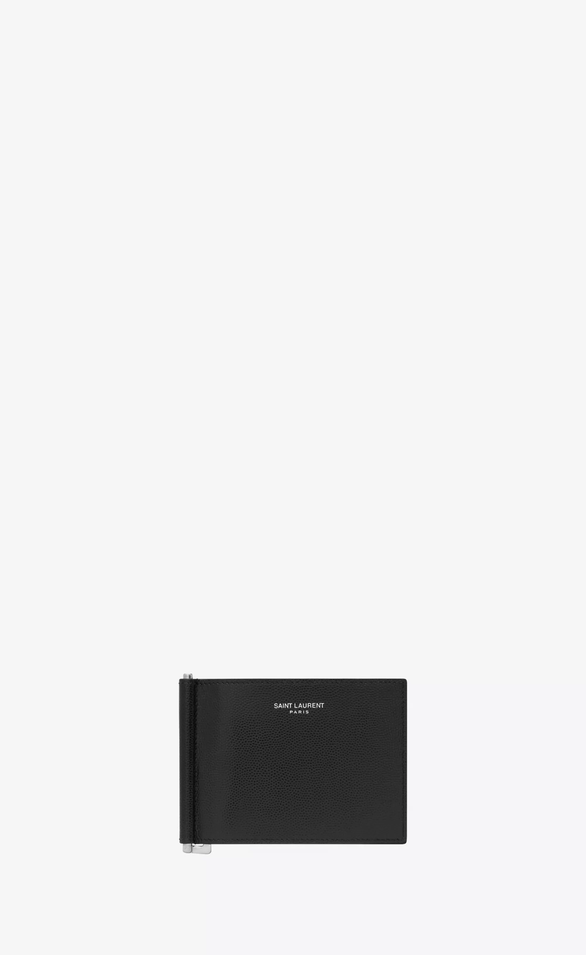 Saint Laurent WALLETS^ Paris Bill Clip Wallet In Grain De Poudre Embossed Leather | | YSL.com