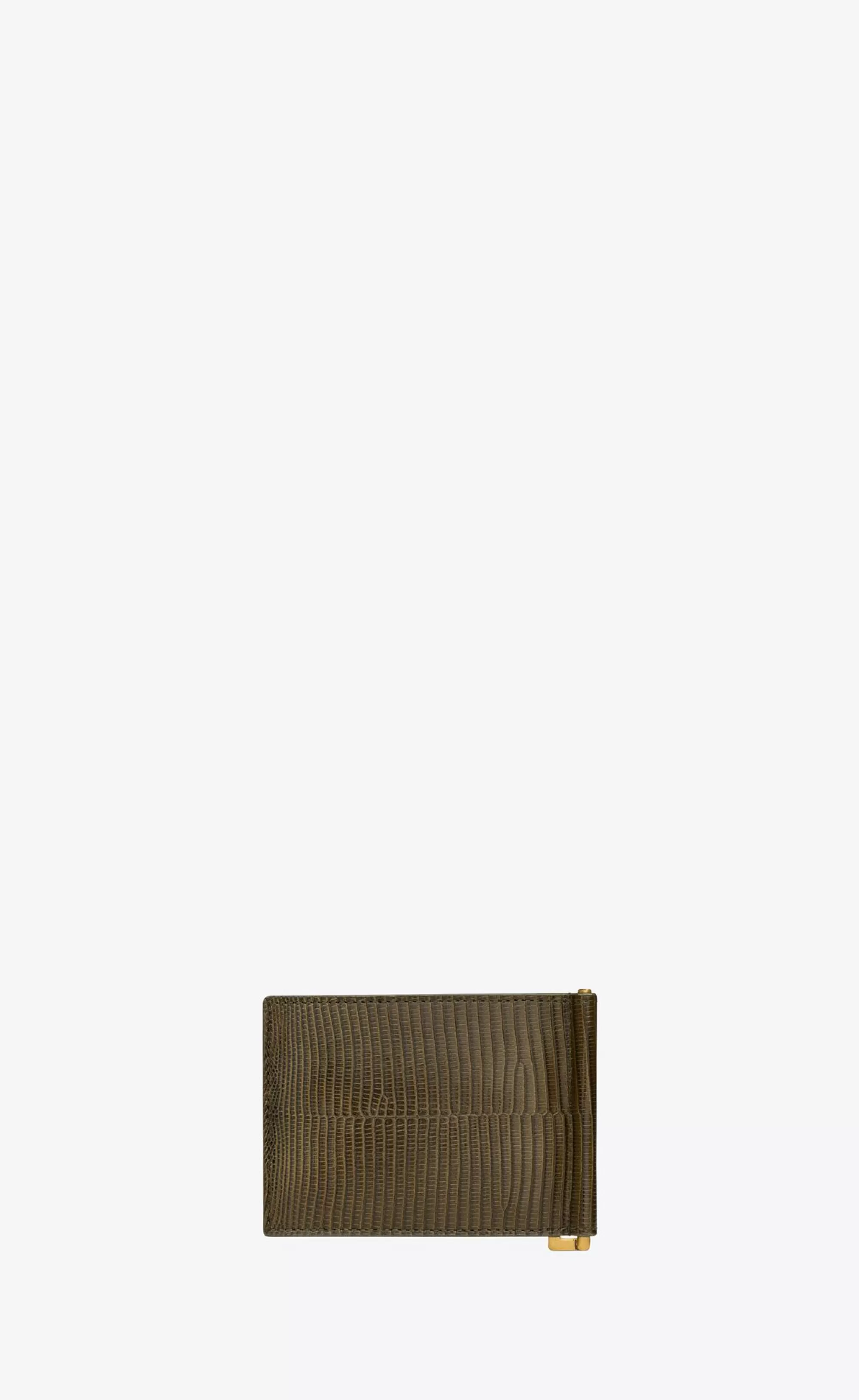 Saint Laurent WALLETS^ PARIS Bill Clip Wallet In Lizard | | YSL.com