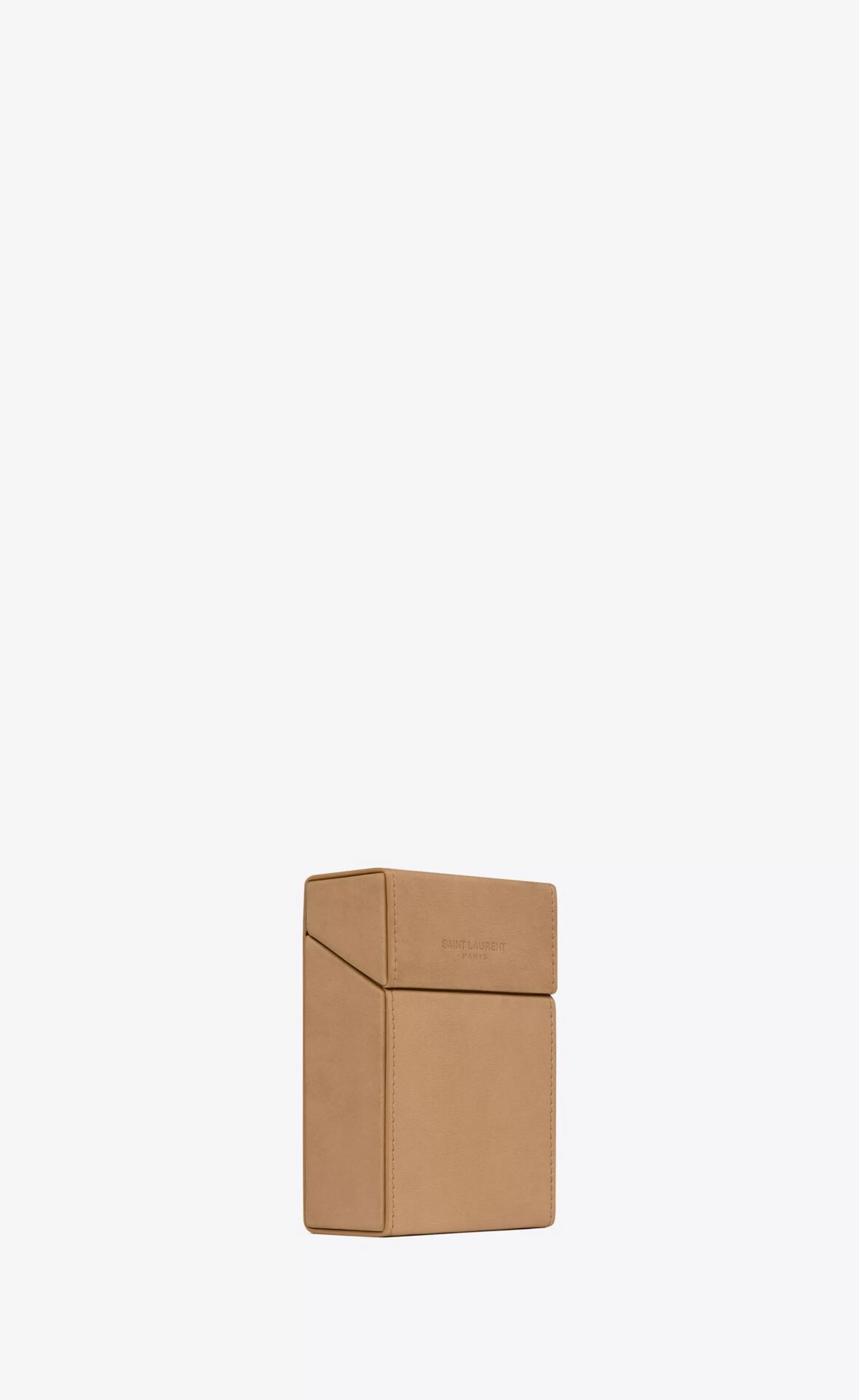 Saint Laurent OTHER ACCESSORIES^ PARIS Cigarette Box In Vegetable-tanned Leather | | YSL.com