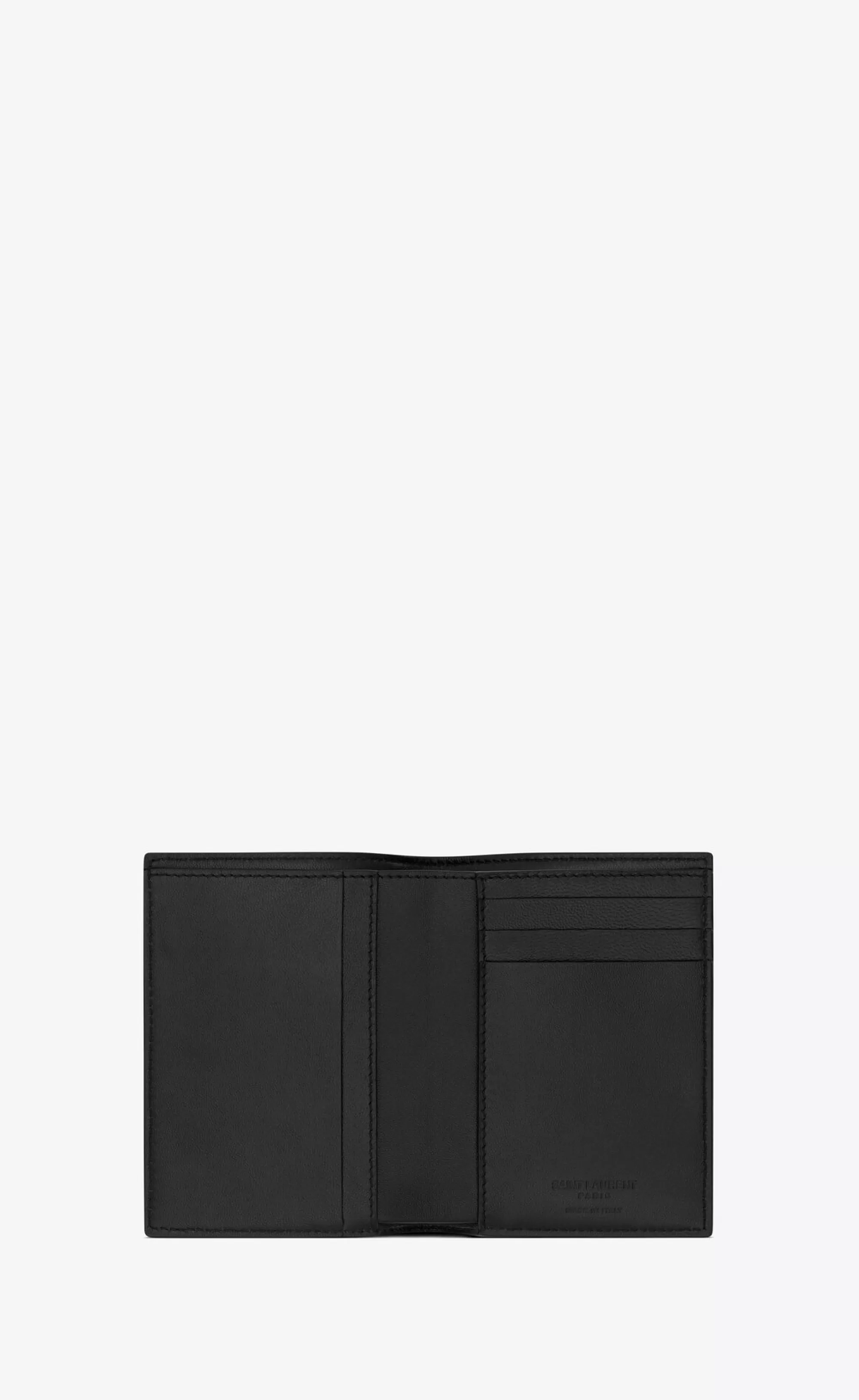 Saint Laurent CARD CASES^ Paris Credit Card Wallet In Coated Bark Leather | | YSL.com