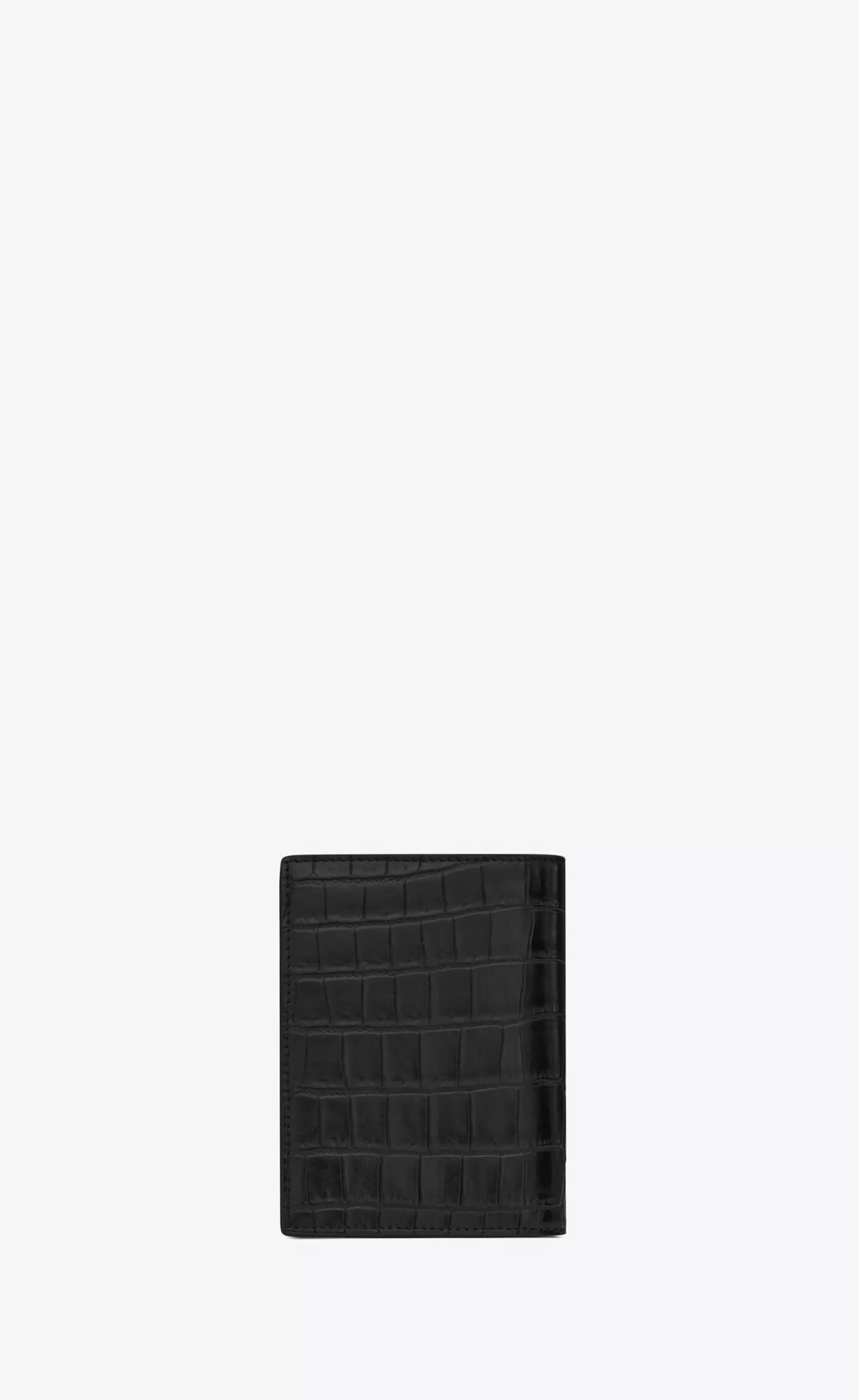 Saint Laurent CARD CASES^ Paris Credit Card Wallet In Matte Crocodile-embossed Leather | | YSL.com