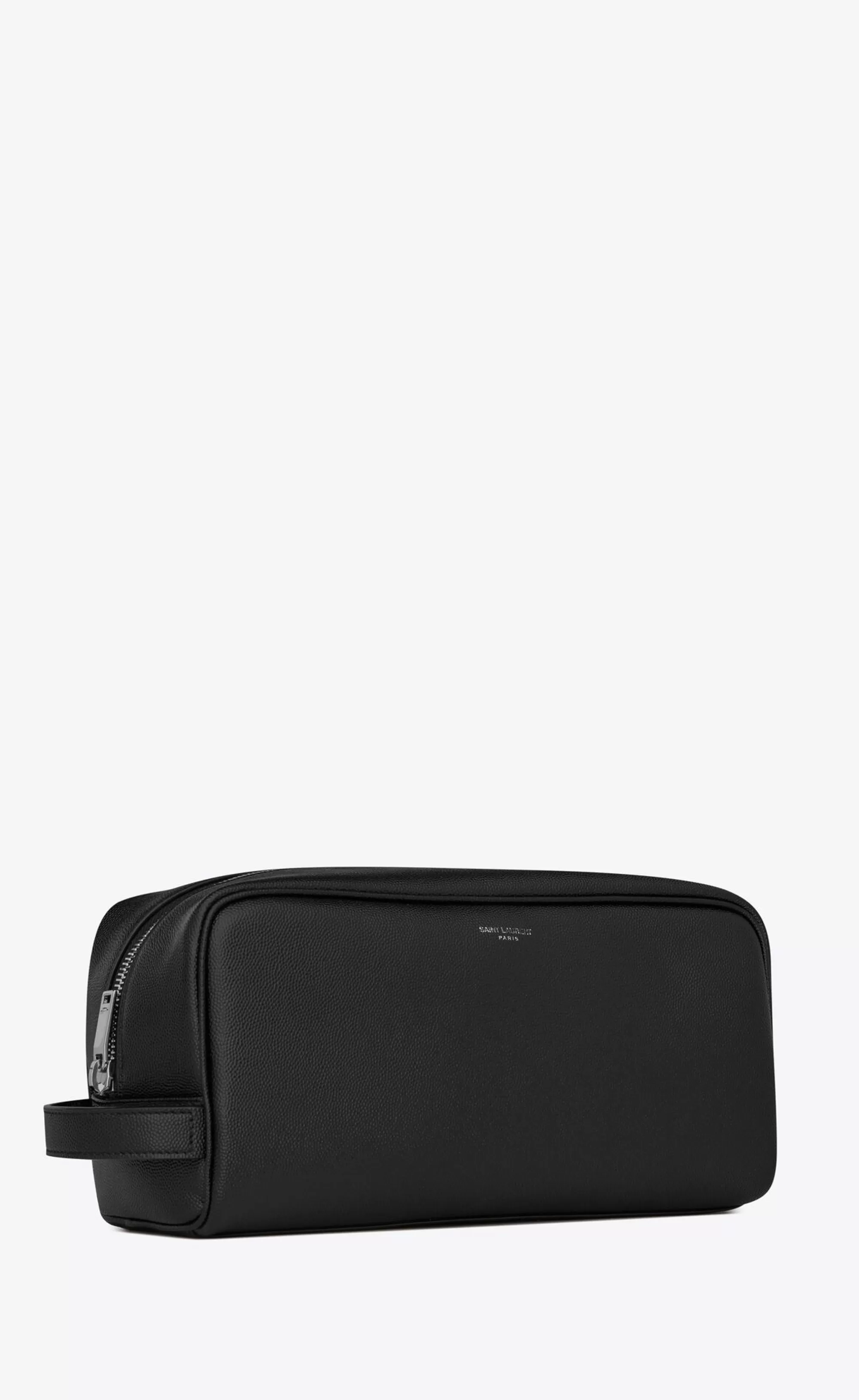 Saint Laurent POUCHES^ PARIS Grooming Case In Grain De Poudre Embossed Leather | | YSL.com