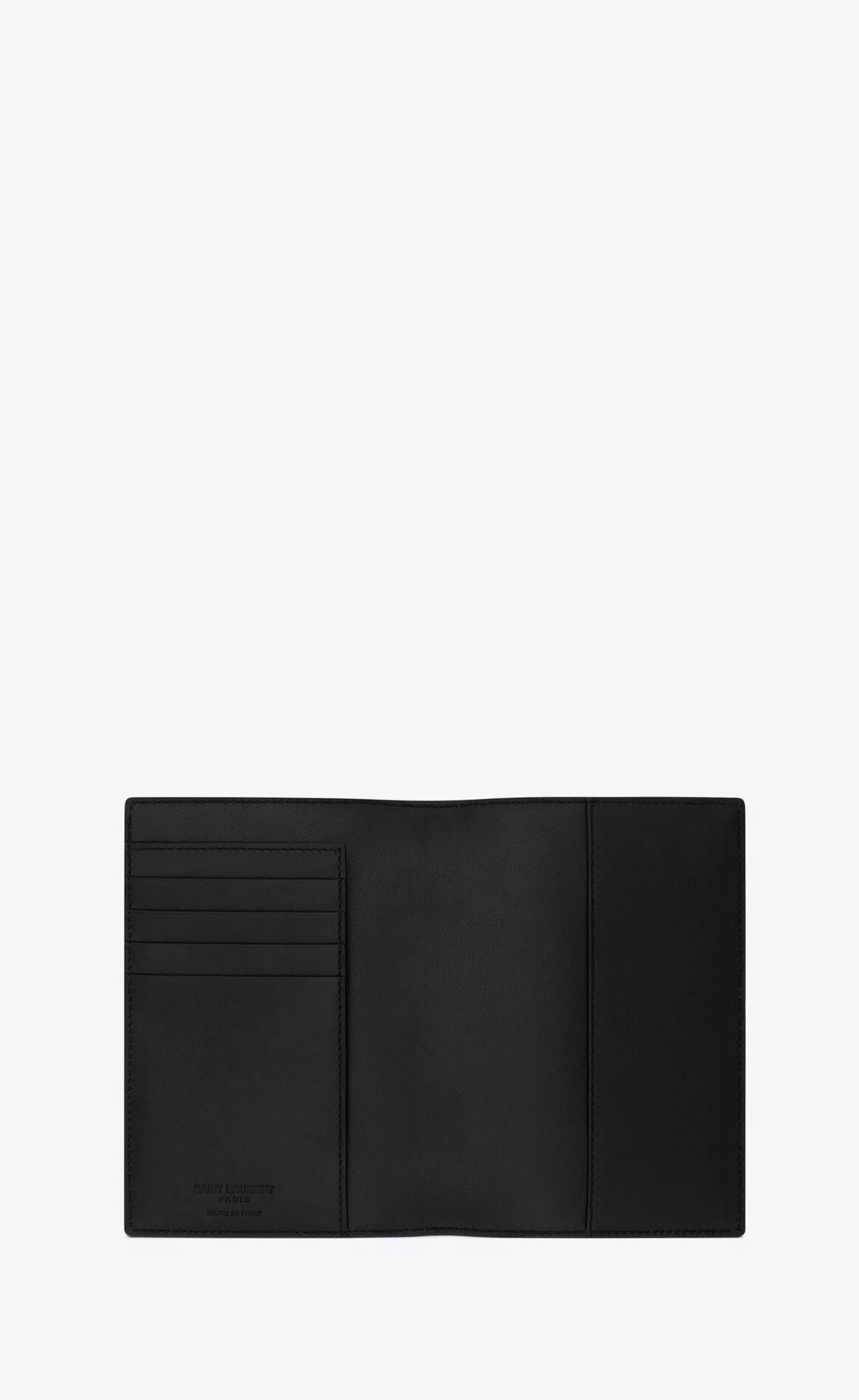 Women Saint Laurent OTHER ACCESSORIES | SMALL ACCESSORIES^ Paris Passport Case In Ripple-embossed Leather | | YSL.com