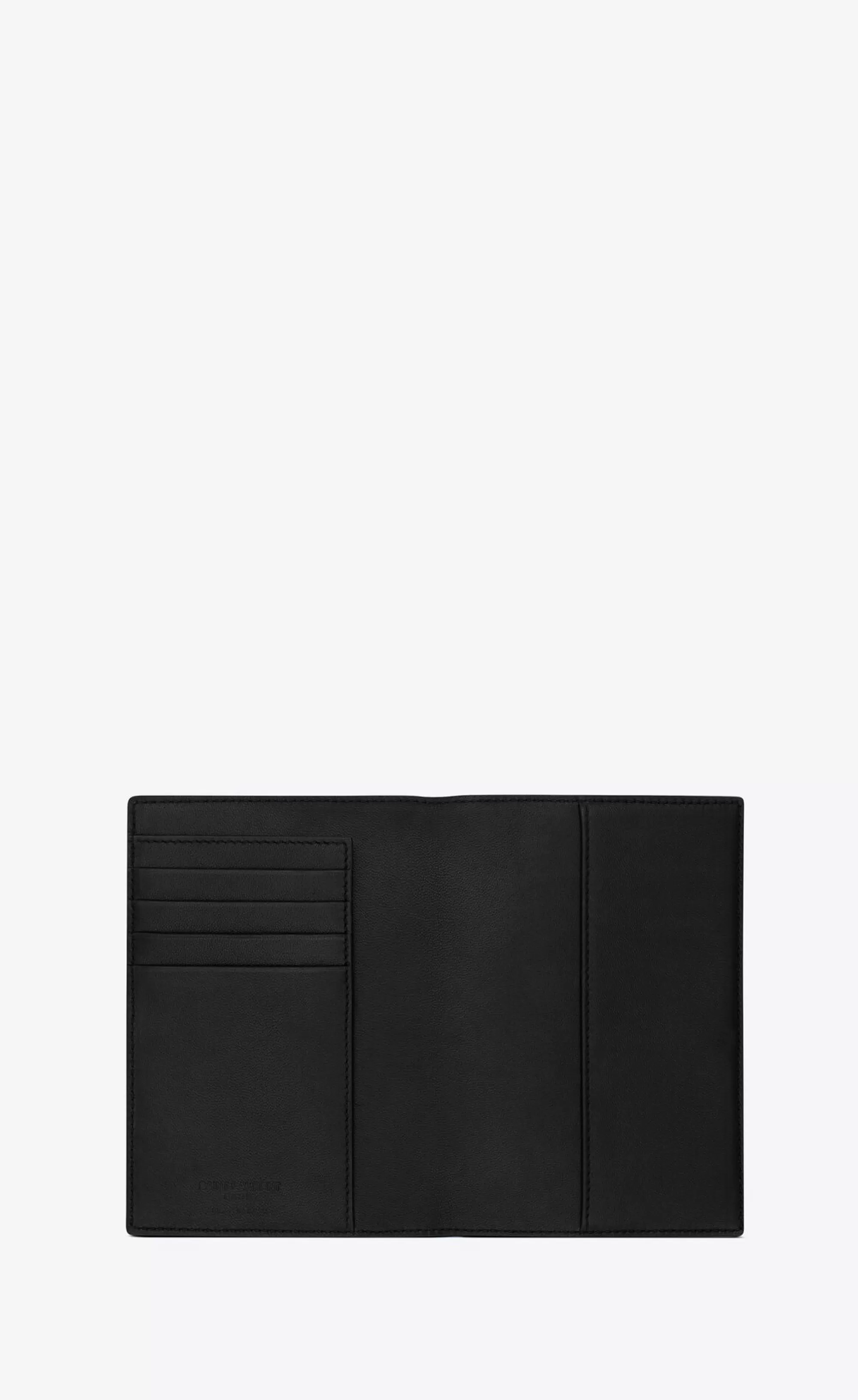 Women Saint Laurent SMALL ACCESSORIES^ Paris Passport Case In Smooth Leather | | YSL.com