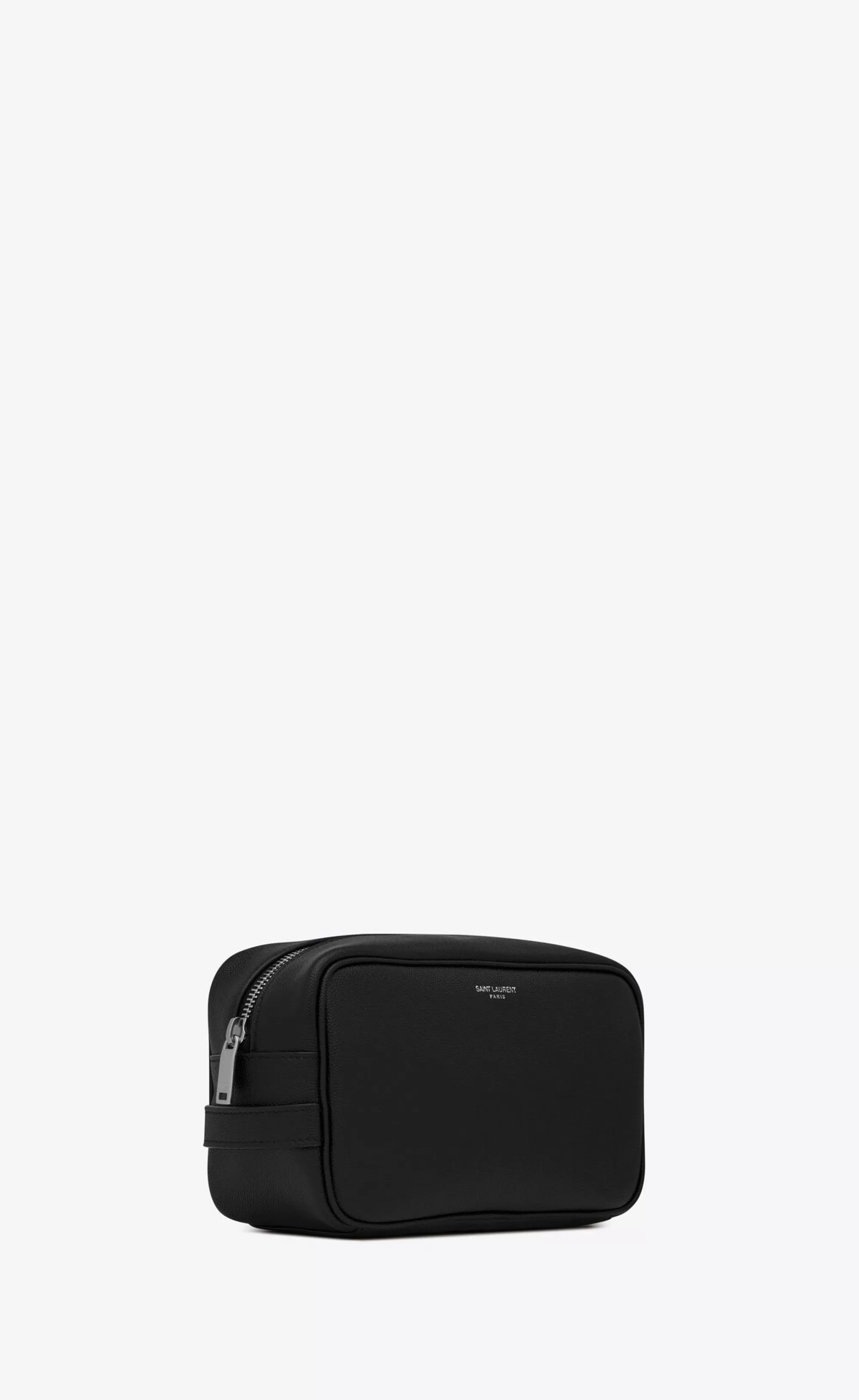 Saint Laurent POUCHES^ PARIS Small Grooming Case In Grain De Poudre Embossed Leather | | YSL.com